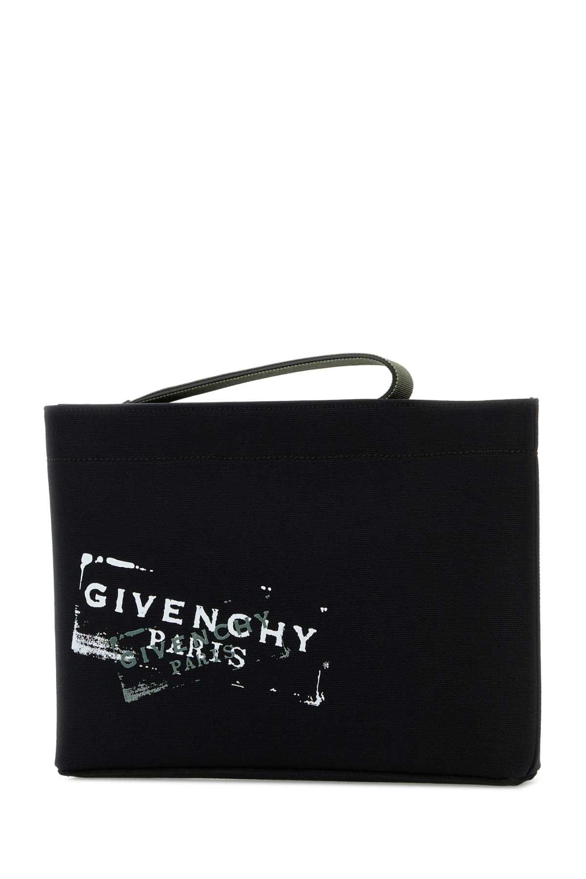 Givenchy Black Canvas Clutch Size ONE SIZE - 2 Thumbnail