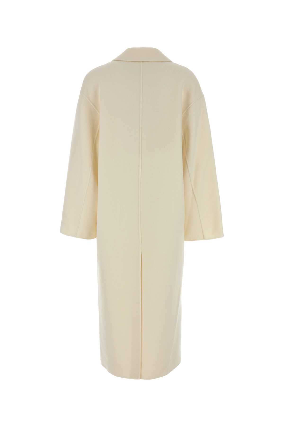 Loulou de Saison Ivory Wool Blend Borneo Coat Size XXS / US 00 / IT 34 - 2 Thumbnail