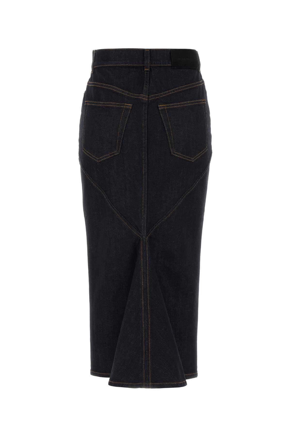 Givenchy Midnight Blue Stretch Denim Skirt Size 28" / US 6 / IT 42 - 2 Thumbnail