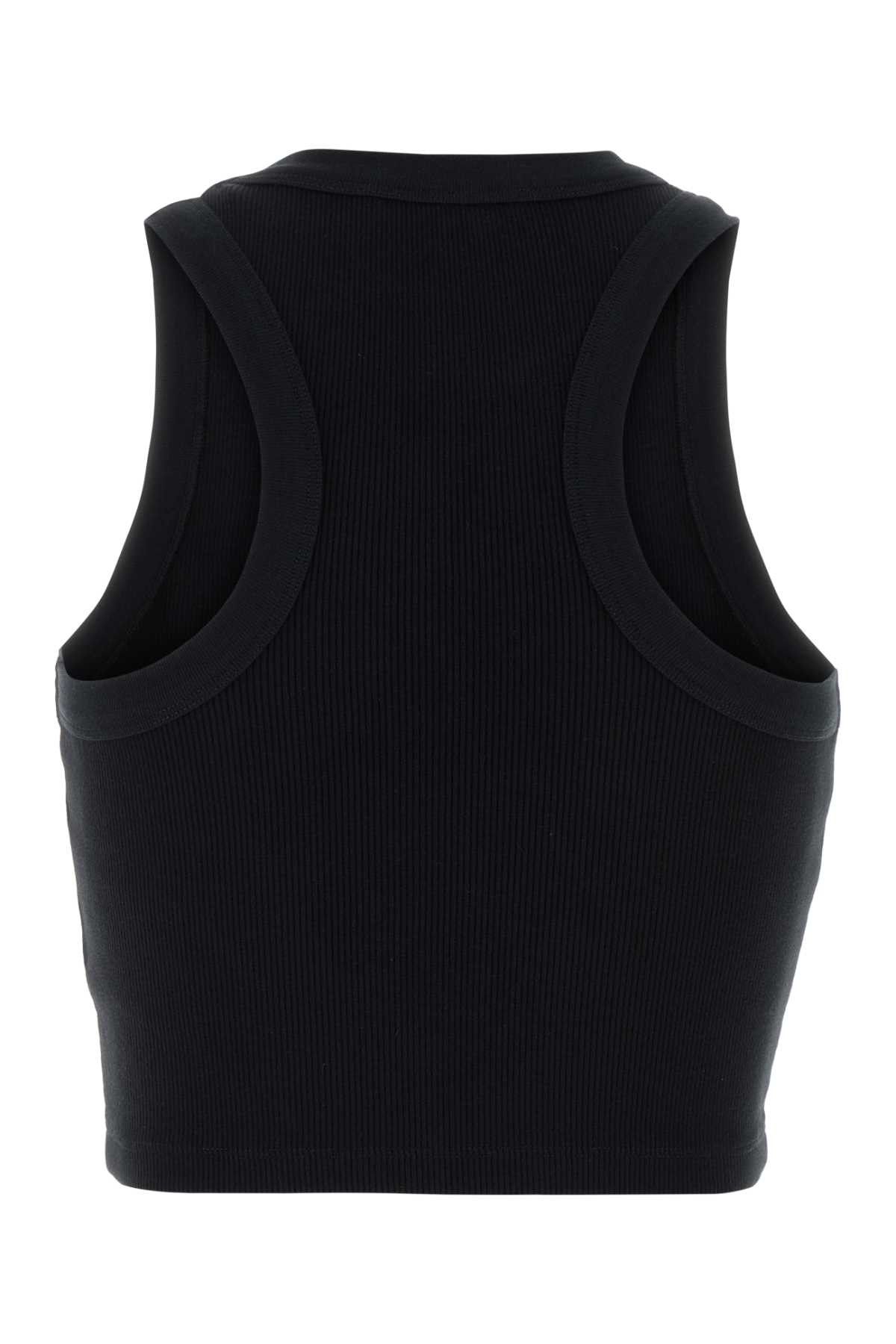 Givenchy Black Stretch Cotton Crop-Top Size S / US 4 / IT 40 - 2 Thumbnail