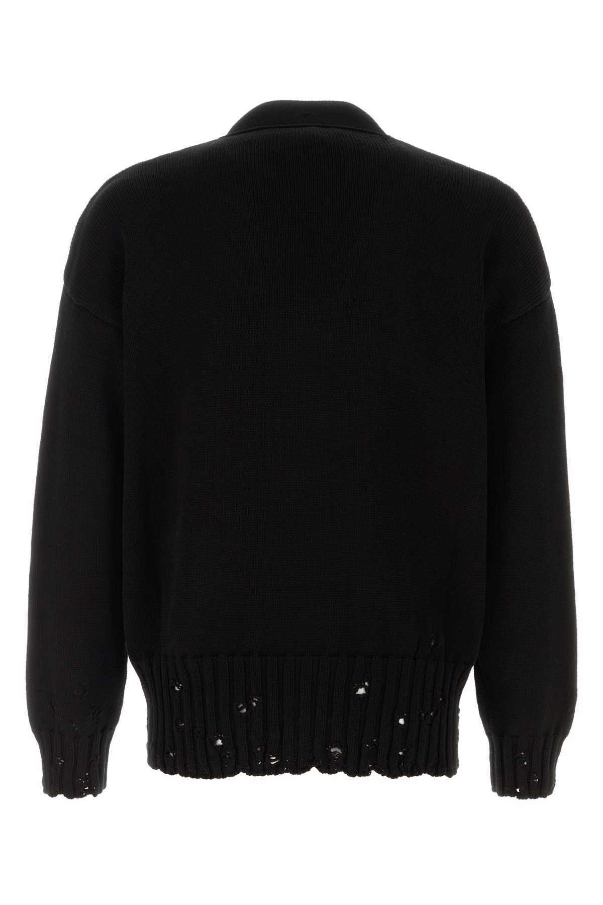 Black Cotton Cardigan