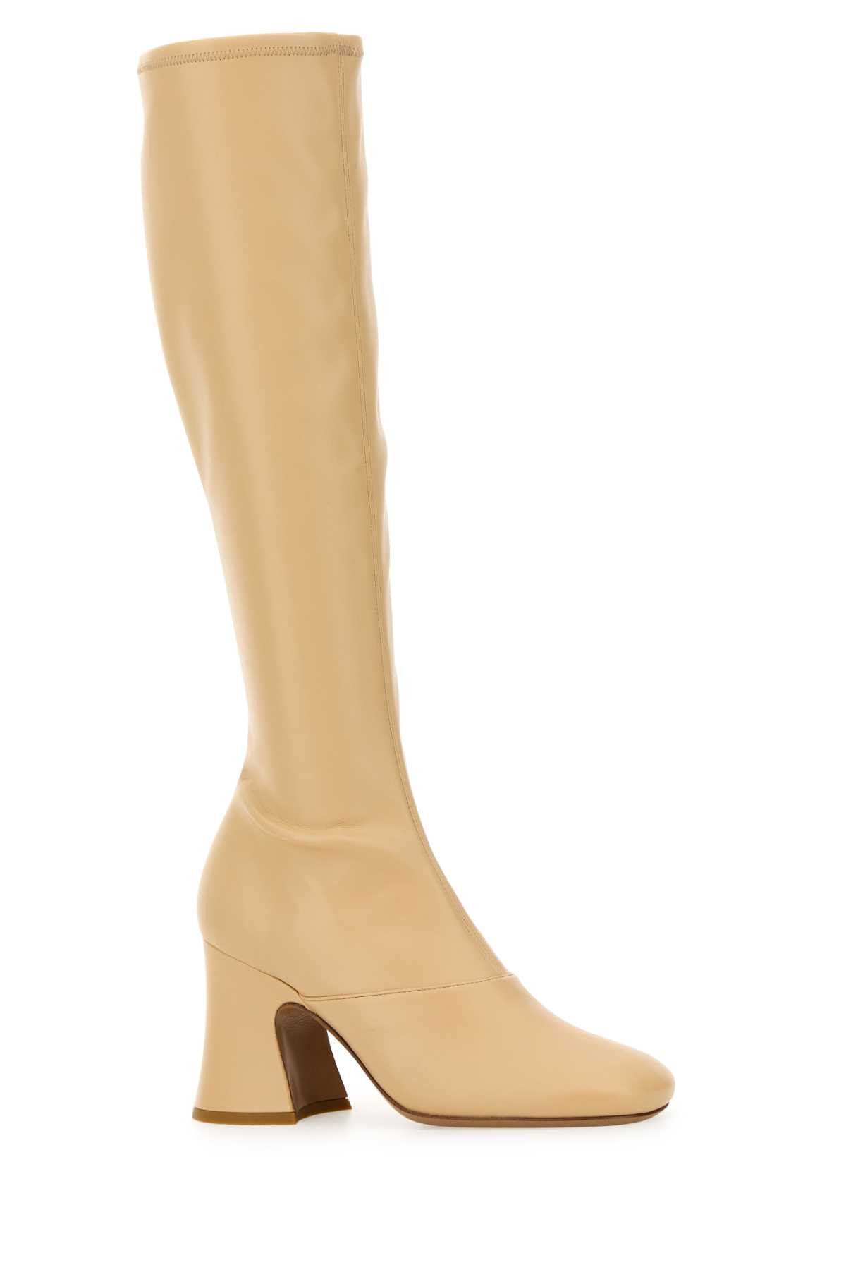 Chloe Cream Synthetic Leather Janis Boots Size US 6 / IT 36 - 2 Thumbnail