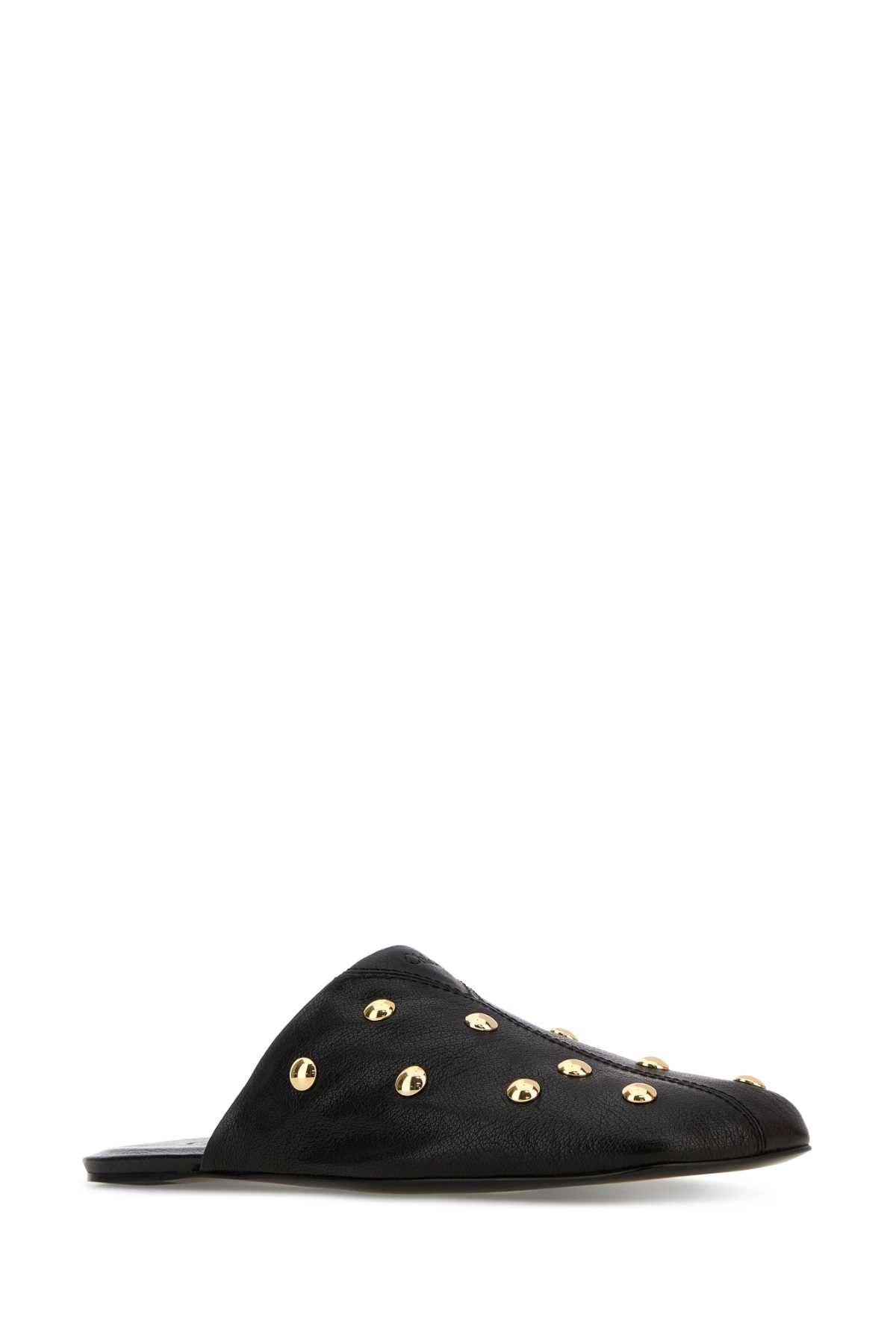 Chloe Black Leather Rita Slippers Size US 8 / IT 38 - 2 Thumbnail