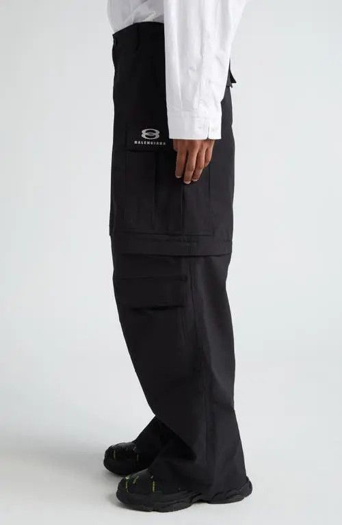 Balenciaga Zip-Off Ripstop Cargo Pants in Black Size US 30 / EU 46 - 7 Thumbnail
