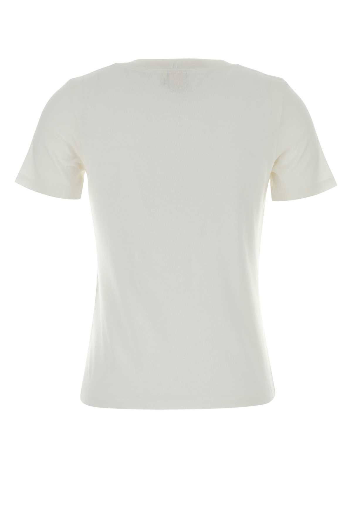 Chloe White Cotton T-Shirt Size XS / US 0-2 / IT 36-38 - 2 Thumbnail