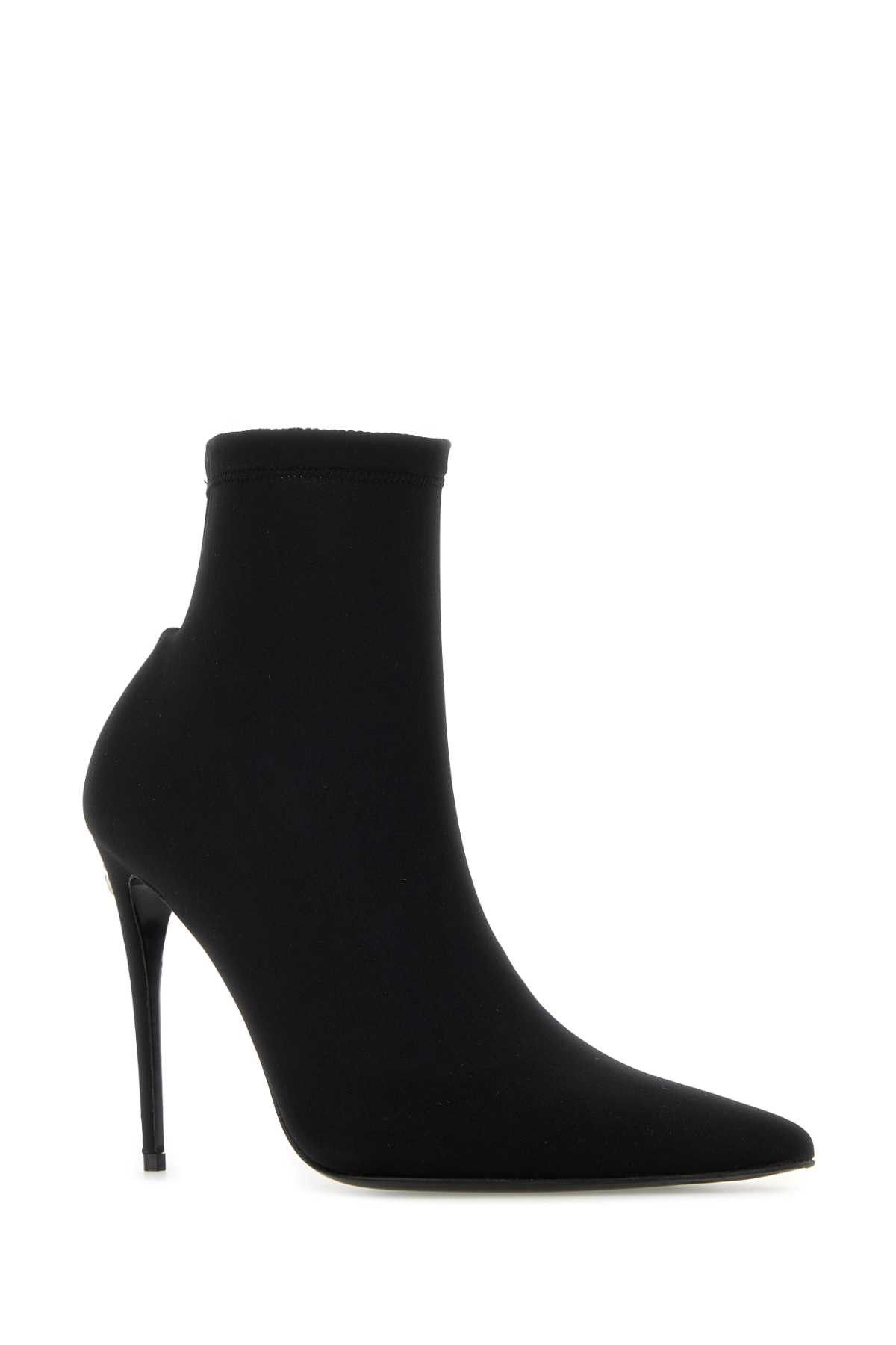 Dolce & Gabbana Black Fabric Ankle Boots Size US 6.5 / IT 36.5 - 2 Thumbnail