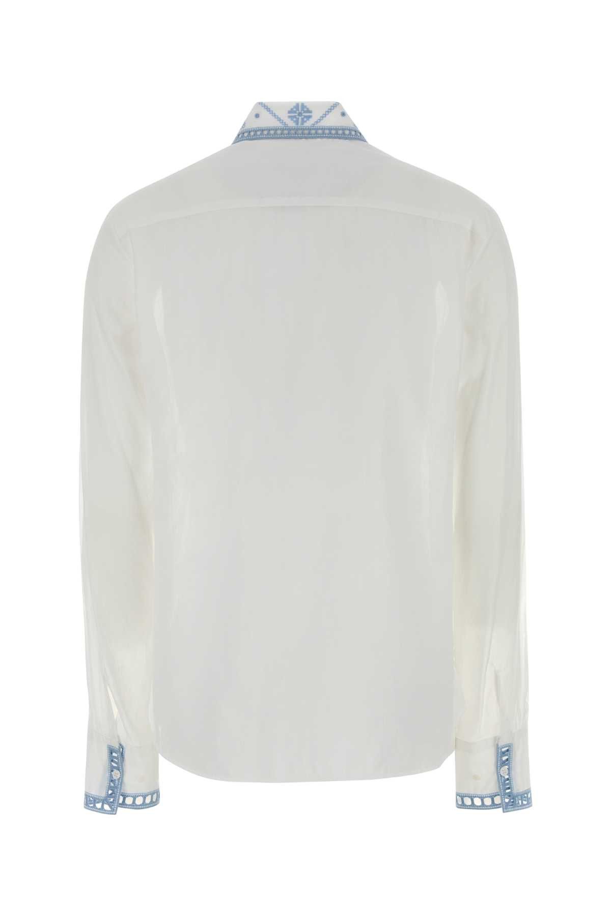 Ermanno Scervino White Cotton Shirt Size S / US 4 / IT 40 - 2 Thumbnail