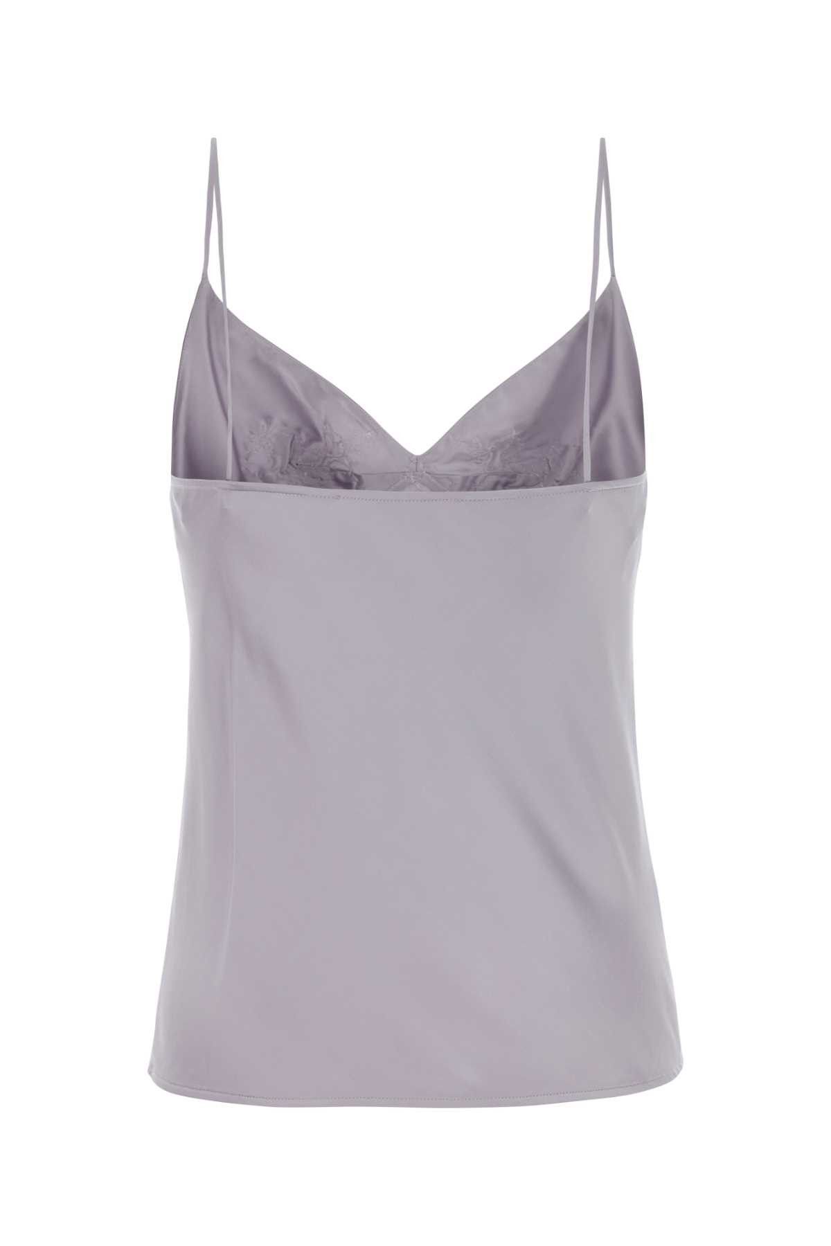 Ermanno Scervino Lilac Satin Top Size M / US 6-8 / IT 42-44 - 2 Thumbnail