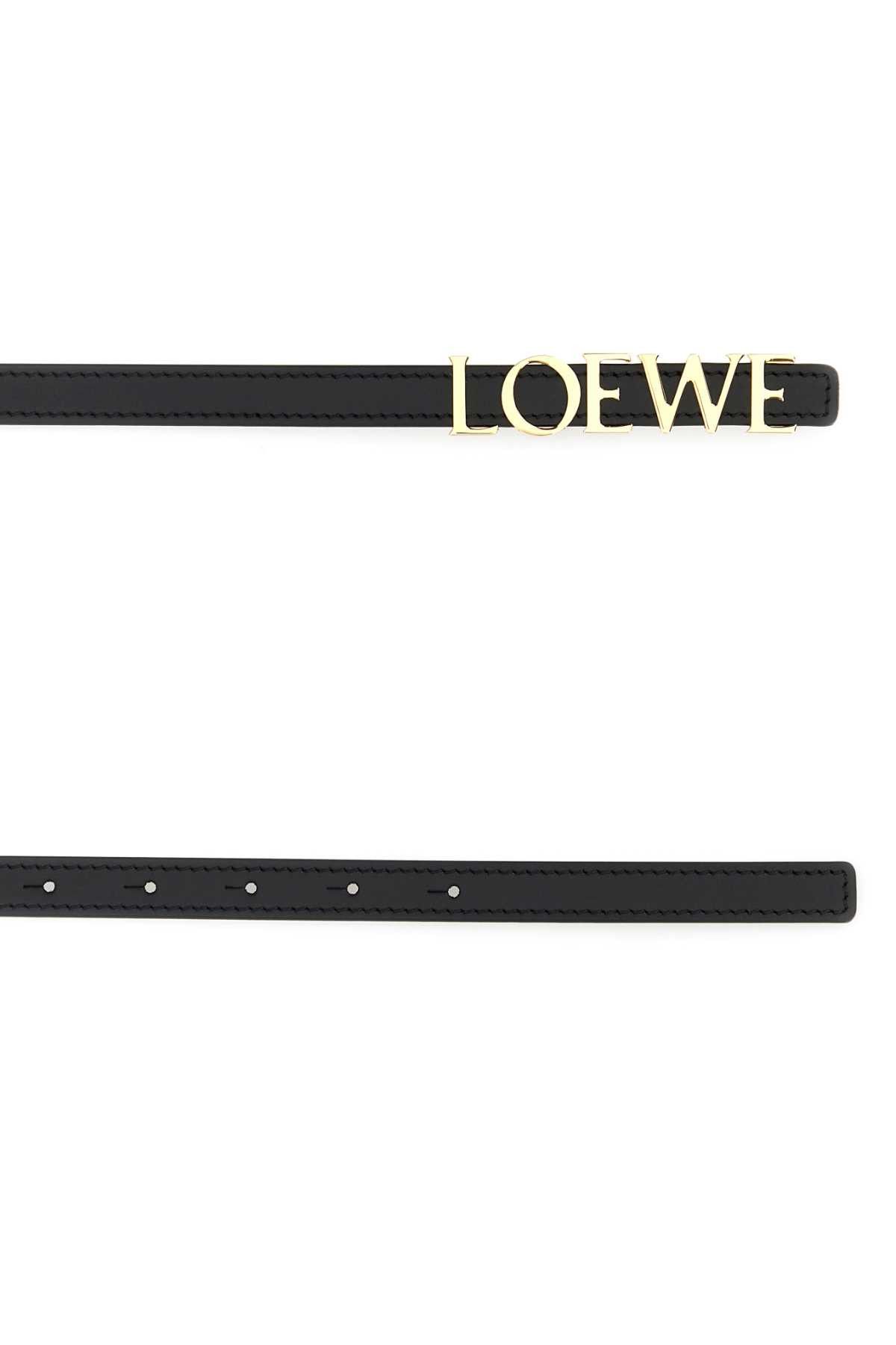 Loewe Black Leather Belt Size ONE SIZE - 2 Thumbnail