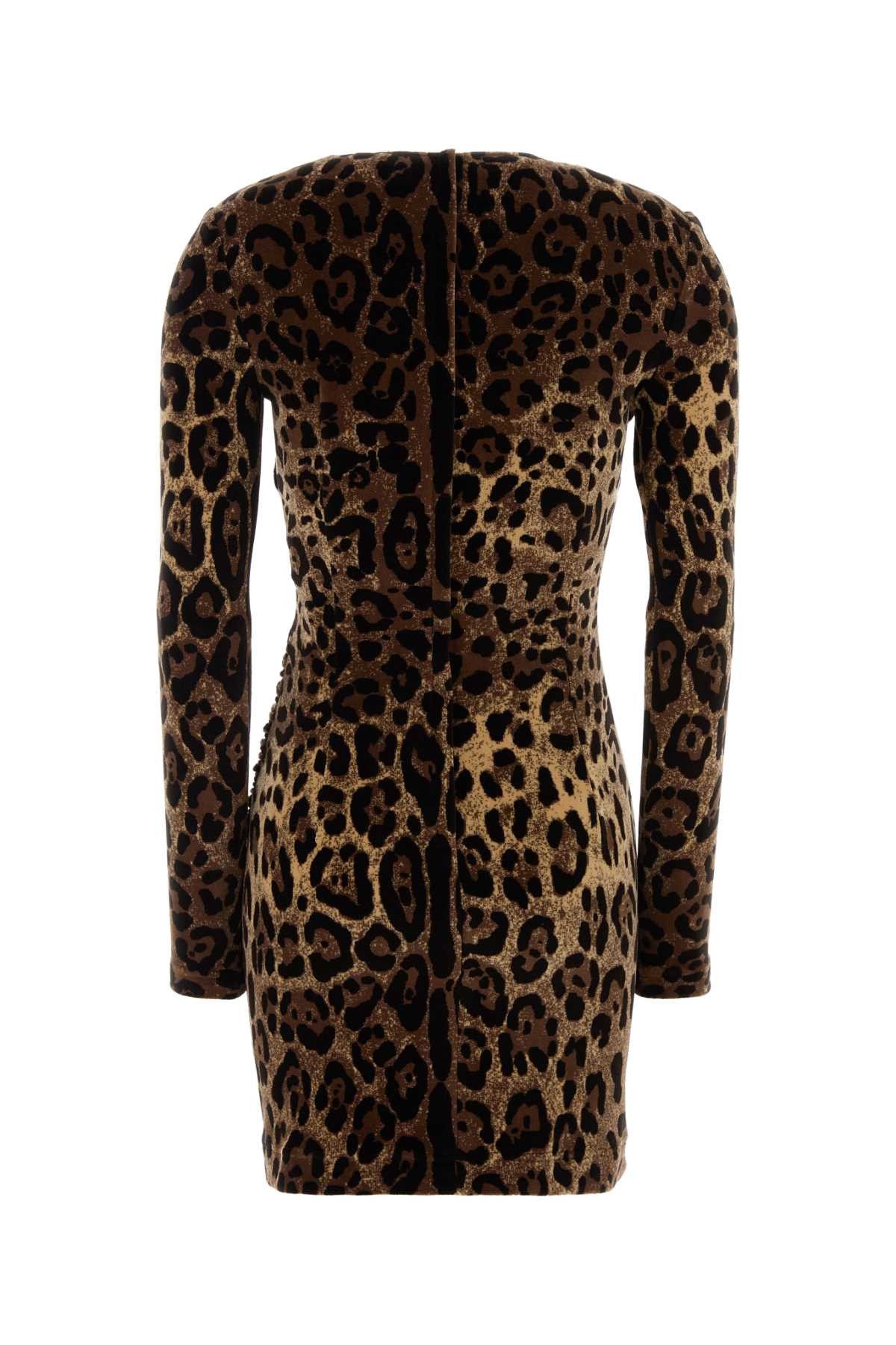 Dolce & Gabbana Printed Velvet Dress Size XS / US 0-2 / IT 36-38 - 2 Thumbnail