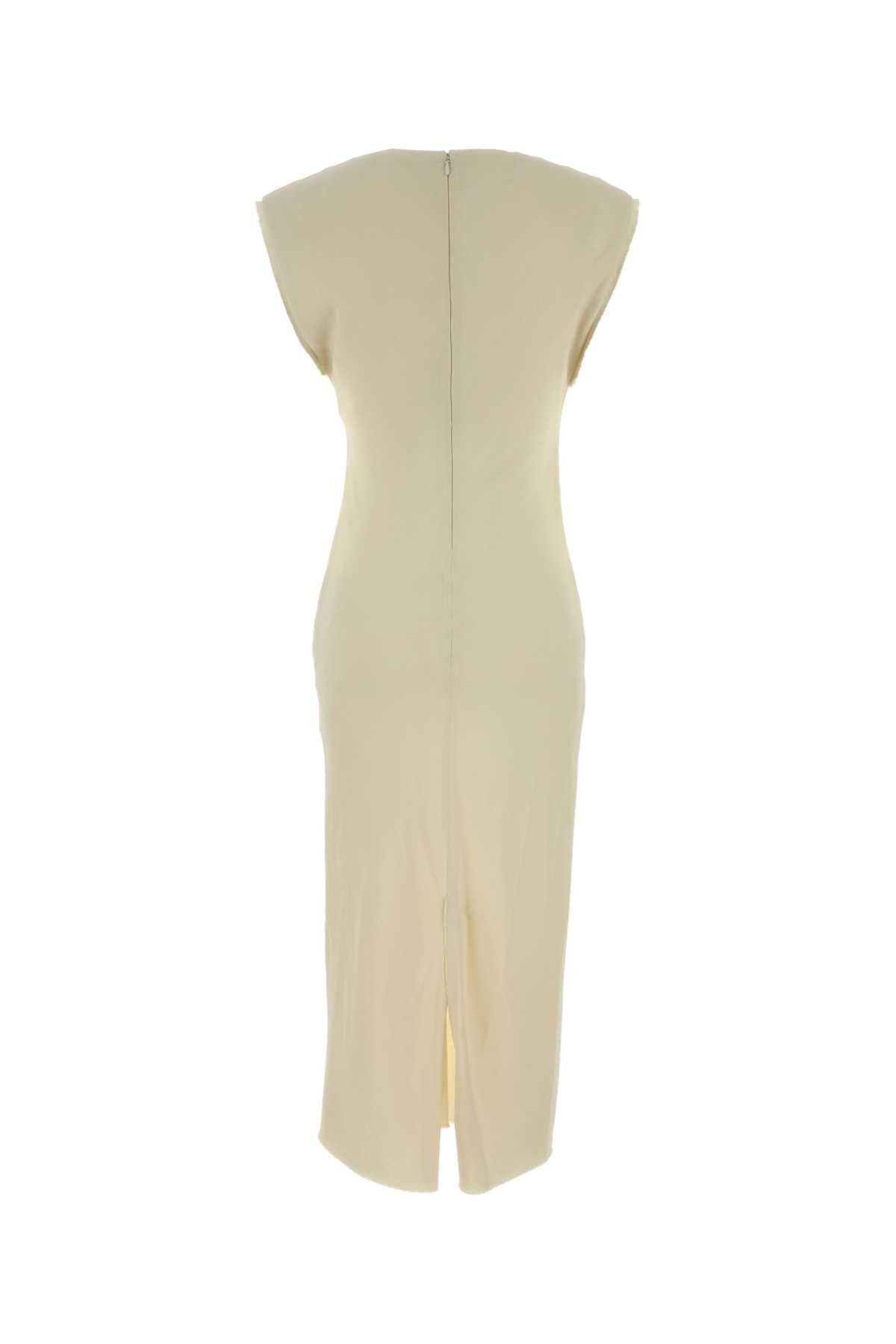 AMI Cream Stretch Viscose Dress Size M / US 6-8 / IT 42-44 - 2 Thumbnail