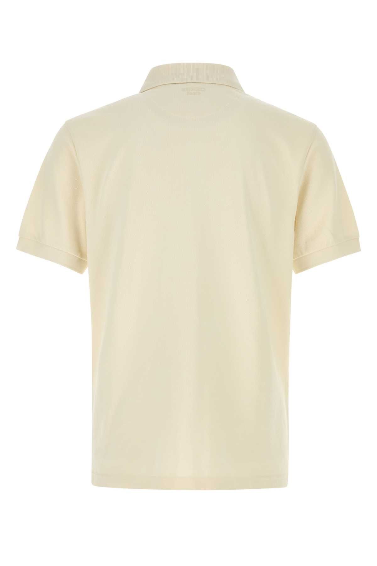 Kenzo Ivory Piquet Polo Shirt Size US M / EU 48-50 / 2 - 2 Thumbnail