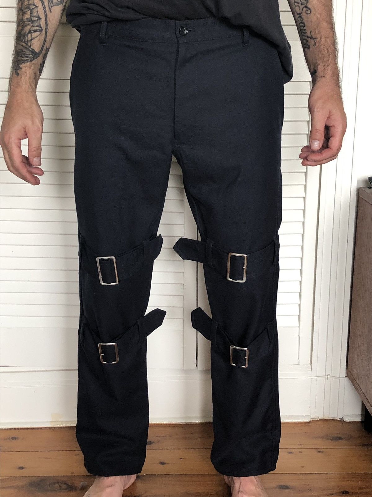 Comme des Garcons Comme Des Garçon Navy Buckle Trouser Pants Size US 32 / EU 48 - 5 Thumbnail