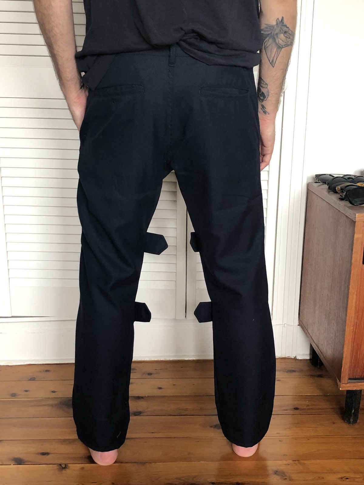 Comme des Garcons Comme Des Garçon Navy Buckle Trouser Pants Size US 32 / EU 48 - 6 Thumbnail