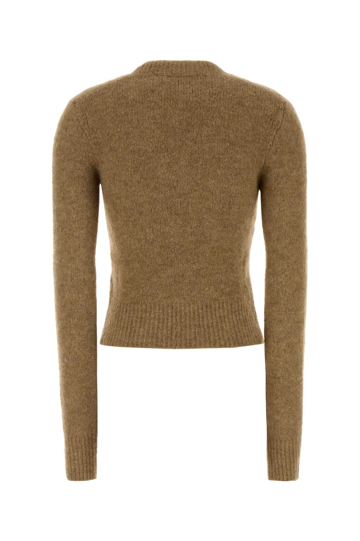 AMI Camel Stretch Alpaca Blend Sweater Size XS / US 0-2 / IT 36-38 - 2 Thumbnail