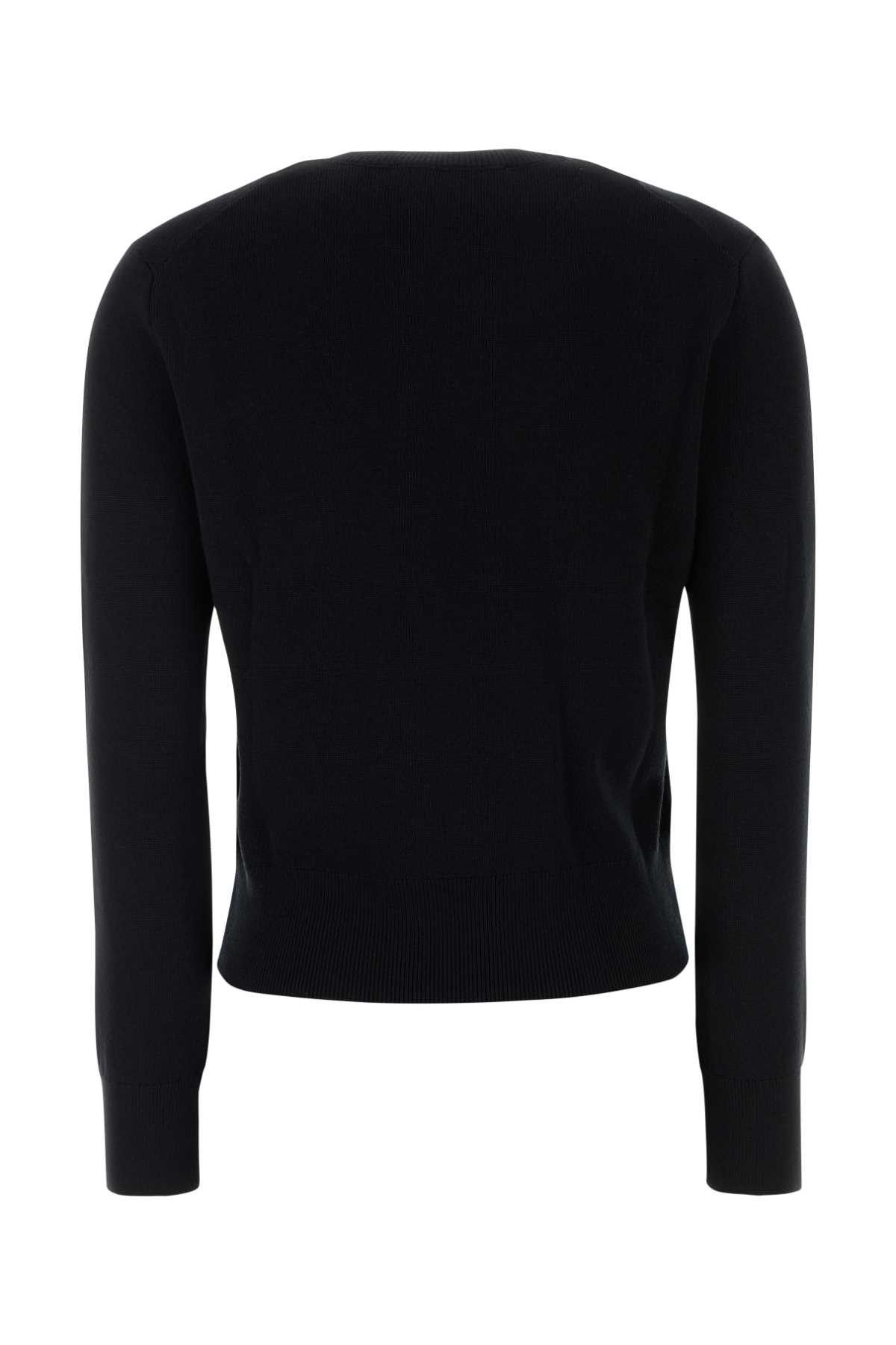 AMI Black Wool Sweater Size XS / US 0-2 / IT 36-38 - 2 Thumbnail