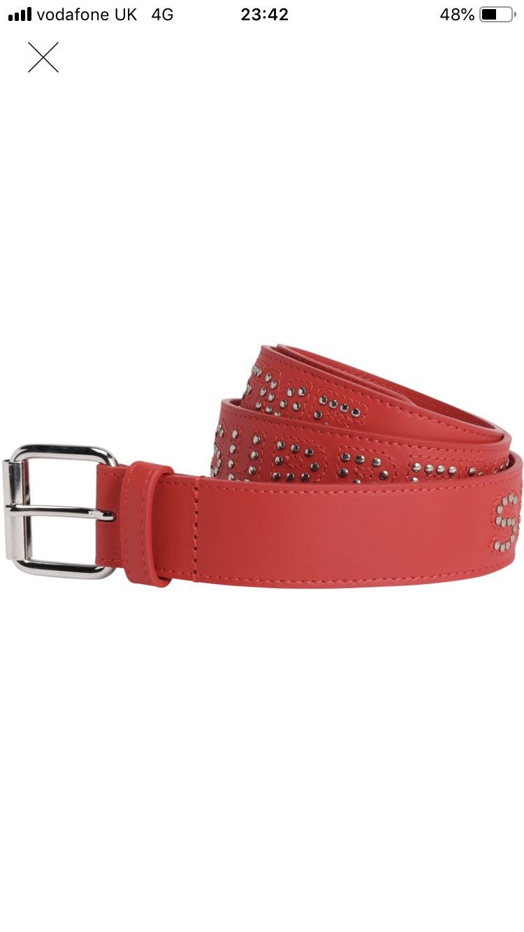 B.B. Simon Monogram Belt - Red 40 / Red