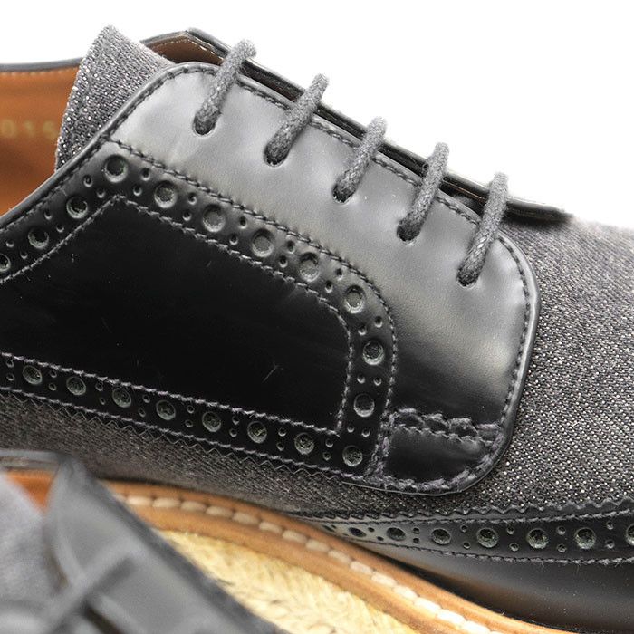 Prada Prada Prada 2EG015 Calfskin Cotton Jute Derby Shoes Leather Shoes 2EG015 DUTY FREE for USA Size ONE SIZE - 14 Thumbnail