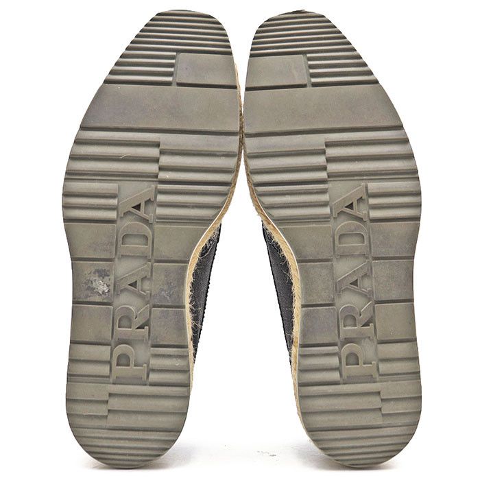 Prada Prada Prada 2EG015 Calfskin Cotton Jute Derby Shoes Leather Shoes 2EG015 DUTY FREE for USA Size ONE SIZE - 9 Thumbnail