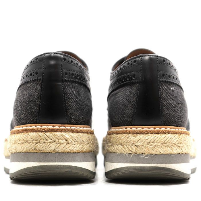 Prada Prada Prada 2EG015 Calfskin Cotton Jute Derby Shoes Leather Shoes 2EG015 DUTY FREE for USA Size ONE SIZE - 6 Thumbnail