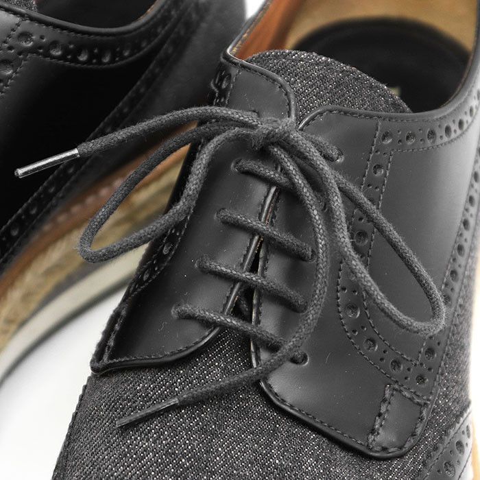 Prada Prada Prada 2EG015 Calfskin Cotton Jute Derby Shoes Leather Shoes 2EG015 DUTY FREE for USA Size ONE SIZE - 3 Thumbnail
