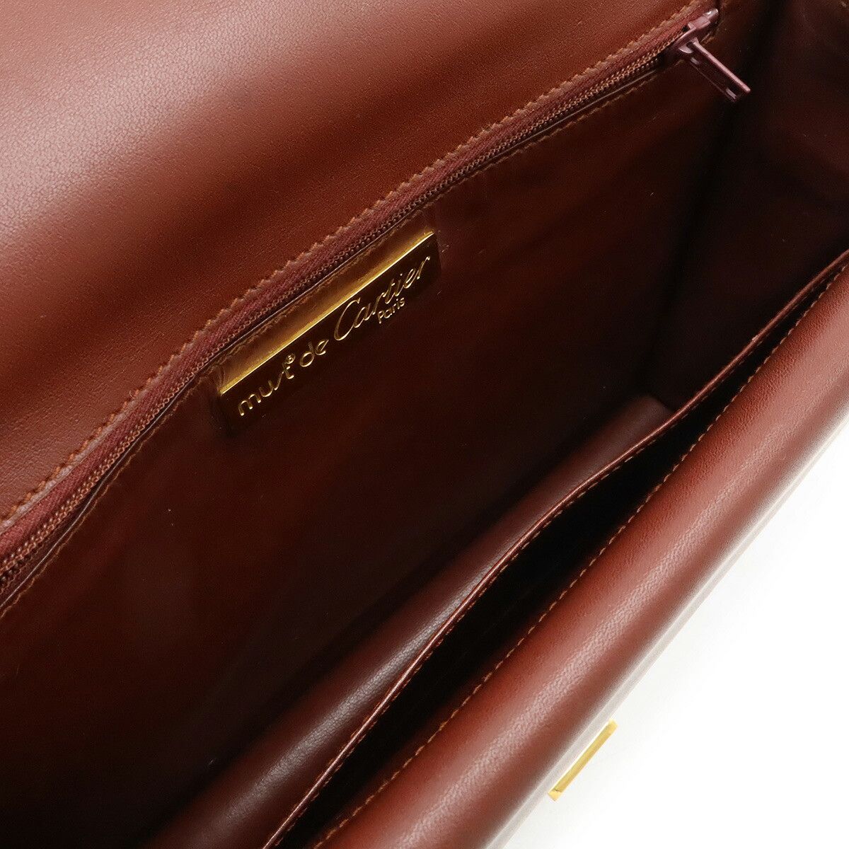Cartier Cartier Cartier Must Line Leather Shoulder Bag Leather Crossbody Bag DUTY FREE for USA Size ONE SIZE - 6 Thumbnail