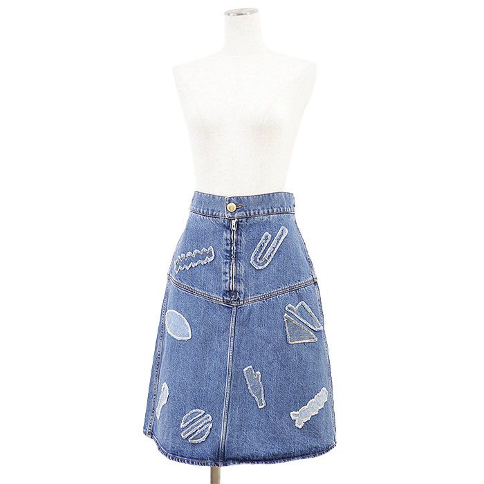 Chanel Chanel Chanel Metiers d'Art Cotton Patchwork Embroidery Skirt Textile Skirts P61825 DUTY FREE for USA Size ONE SIZE - 2 Thumbnail
