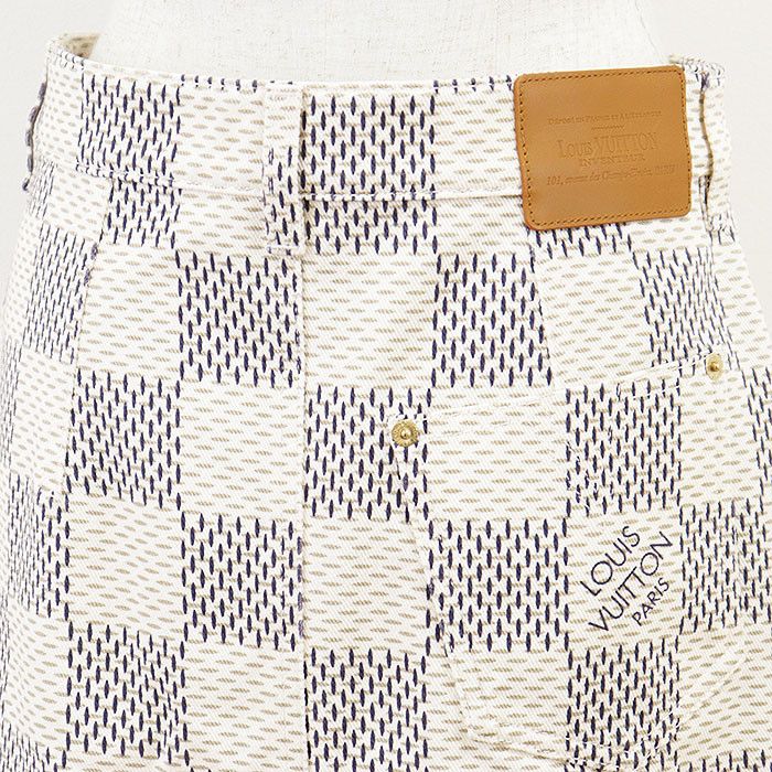 Louis Vuitton Louis Vuitton Louis Vuitton Damier Azur Cotton Skirt Textile Skirts DUTY FREE for USA Size ONE SIZE - 14 Thumbnail