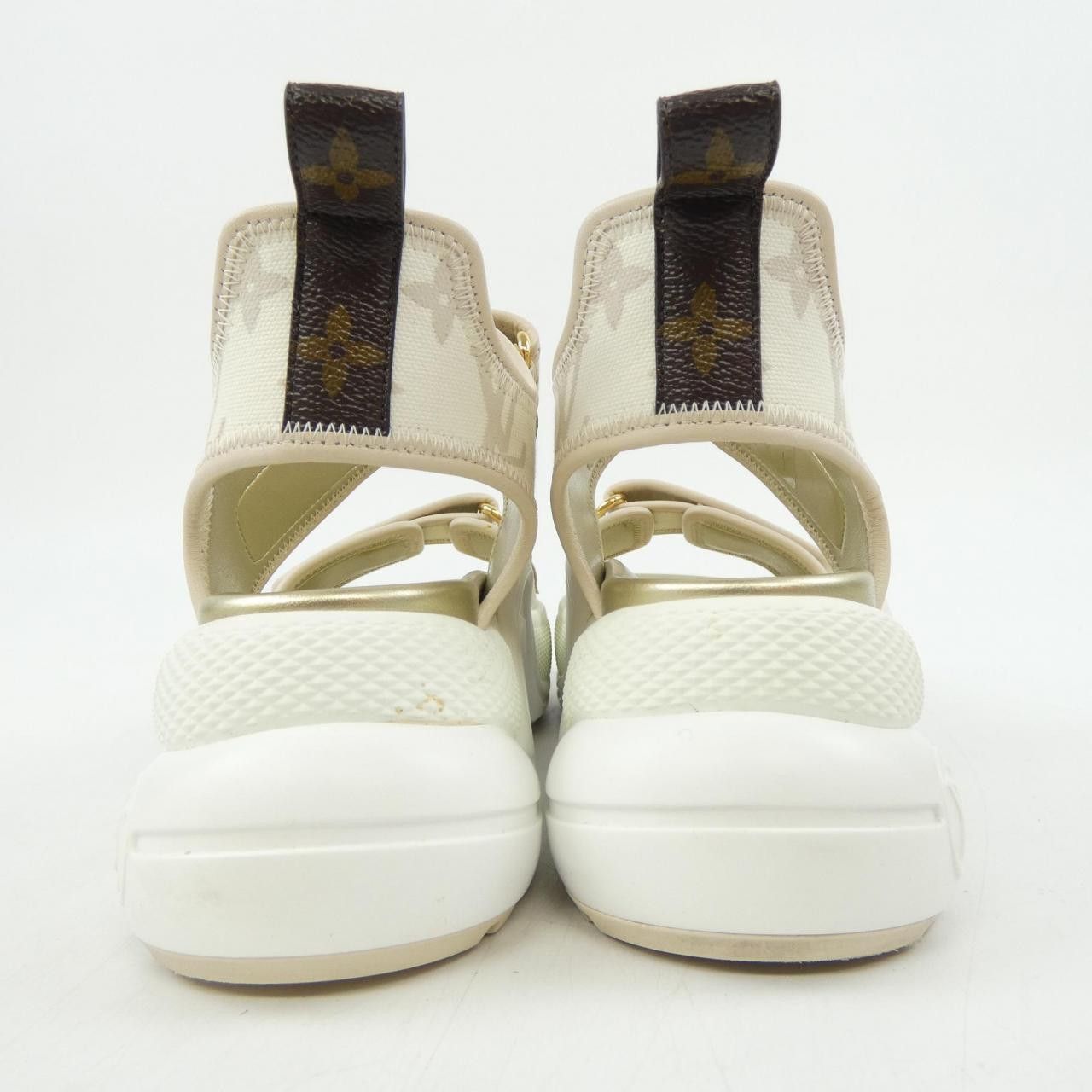 Louis Vuitton Louis Vuitton Louis Vuitton LV Archlight Monogram Denim Sandals Textile Shoes DUTY FREE for USA Size ONE SIZE - 5 Thumbnail