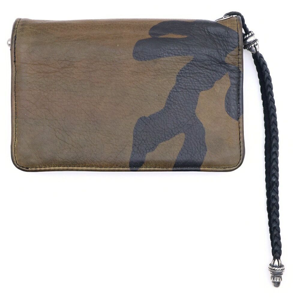 Chrome Hearts Chrome Hearts 2 Zip Strap Cross Ball Button Leather Wallet Size ONE SIZE - 2 Thumbnail