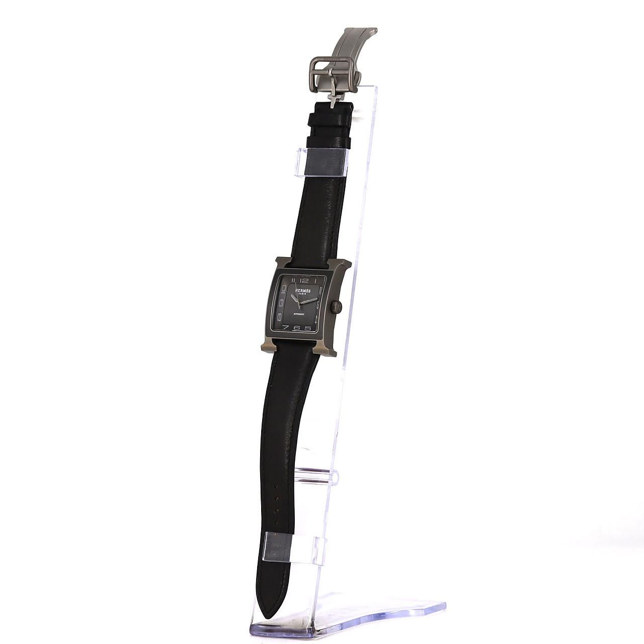 Hermes Hermes Hermès H Watch TI Titanium Metal Automatic DUTY FREE for USA Size ONE SIZE - 2 Thumbnail