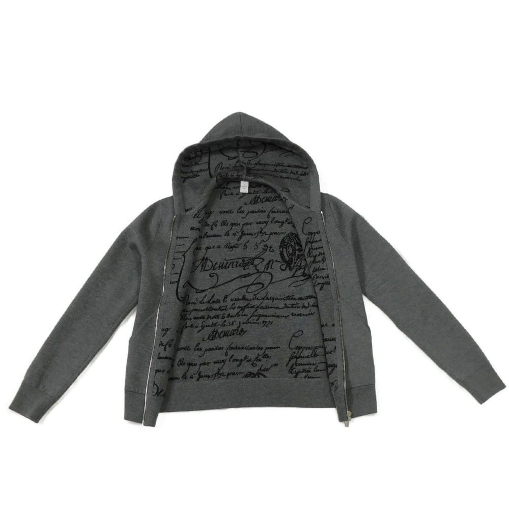 Berluti Berluti Berluti Double Face Scritto Wool Hoodie Textile Sweatshirts & Hoodies R17KHL79YAEP DUTY FREE for USA Size ONE SIZE - 16 Thumbnail