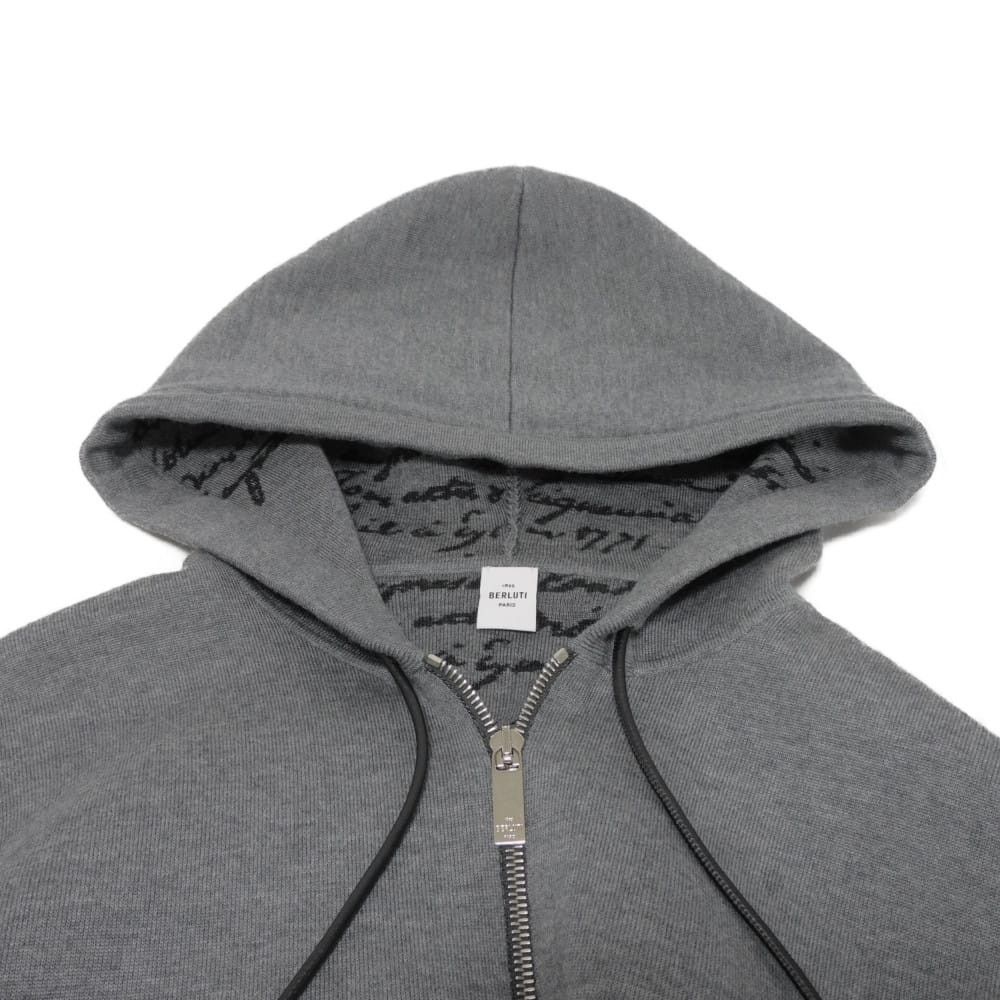 Berluti Berluti Berluti Double Face Scritto Wool Hoodie Textile Sweatshirts & Hoodies R17KHL79YAEP DUTY FREE for USA Size ONE SIZE - 6 Thumbnail