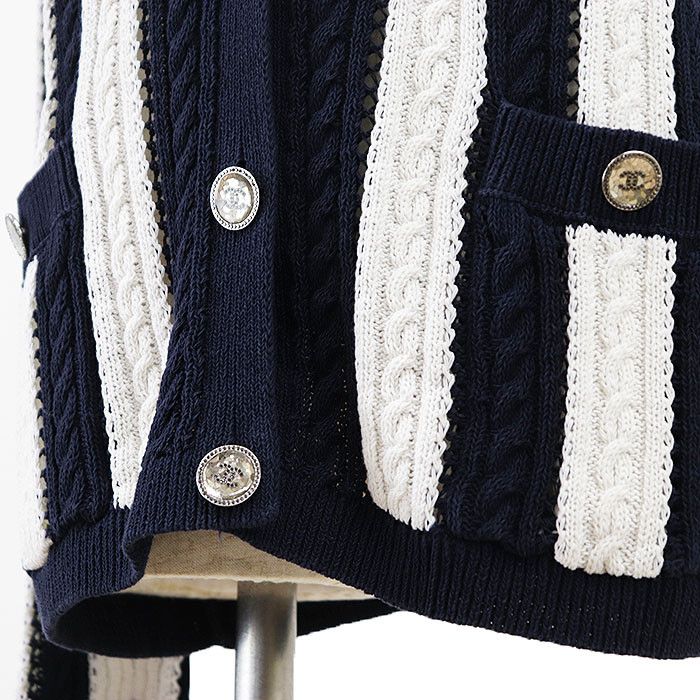 Chanel Chanel Chanel P74635 Cotton Knit Cardigan Jacket Textile Tops P74635 DUTY FREE for USA Size ONE SIZE - 5 Thumbnail