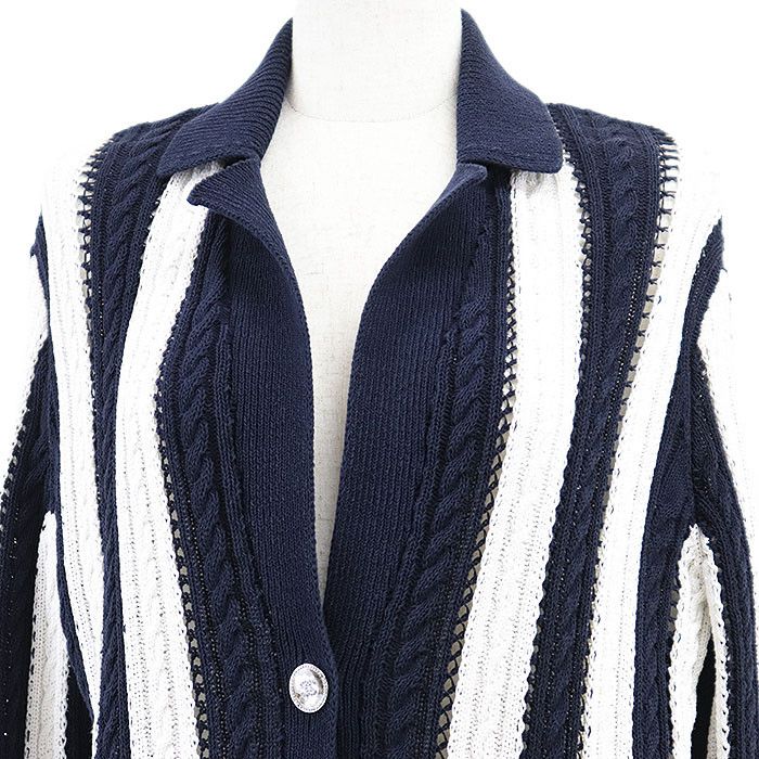 Chanel Chanel Chanel P74635 Cotton Knit Cardigan Jacket Textile Tops P74635 DUTY FREE for USA Size ONE SIZE - 2 Thumbnail