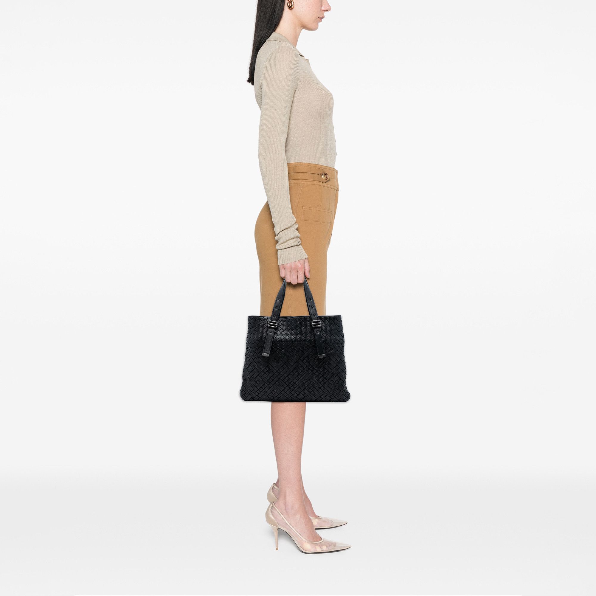 Bottega Veneta Bottega Veneta Nappa Intrecciato Belted Flat Tote Size ONE SIZE - 7 Thumbnail