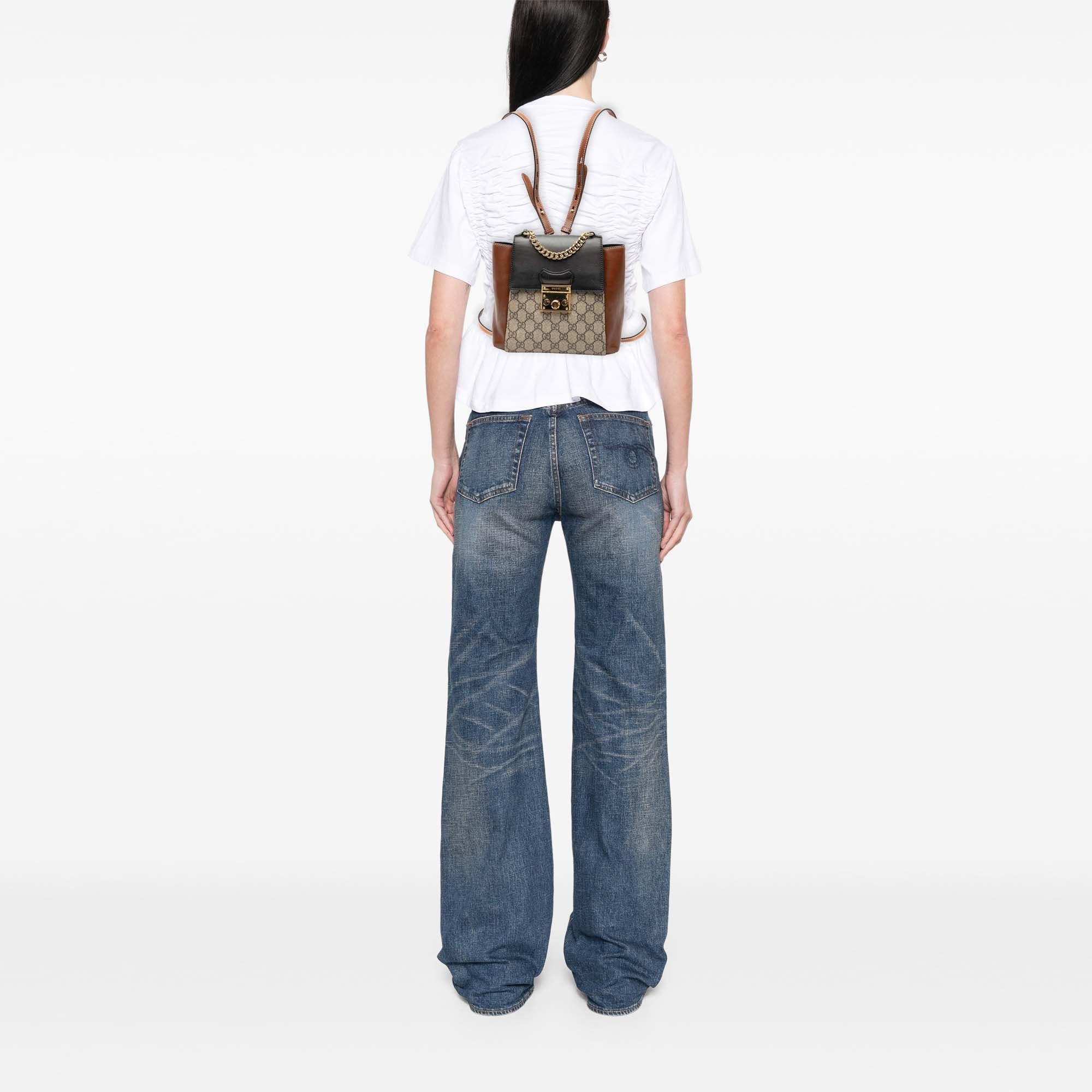 Gucci Gucci GG Supreme Padlock Backpack Size ONE SIZE - 7 Thumbnail