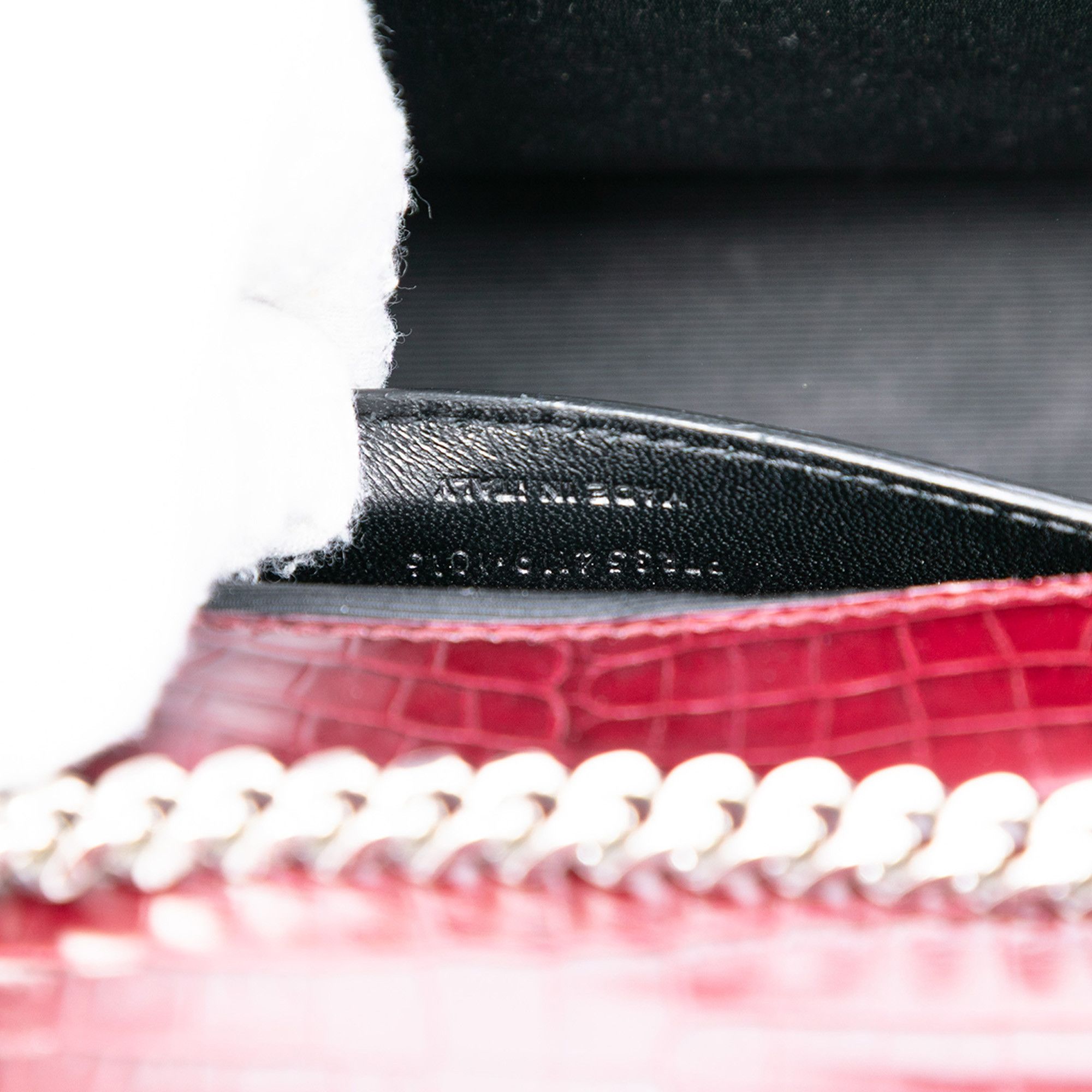 Yves Saint Laurent Yves Saint Laurent Medium Croc Embossed Leather Monogram Kate Tassel Crossbody Size ONE SIZE - 6 Thumbnail
