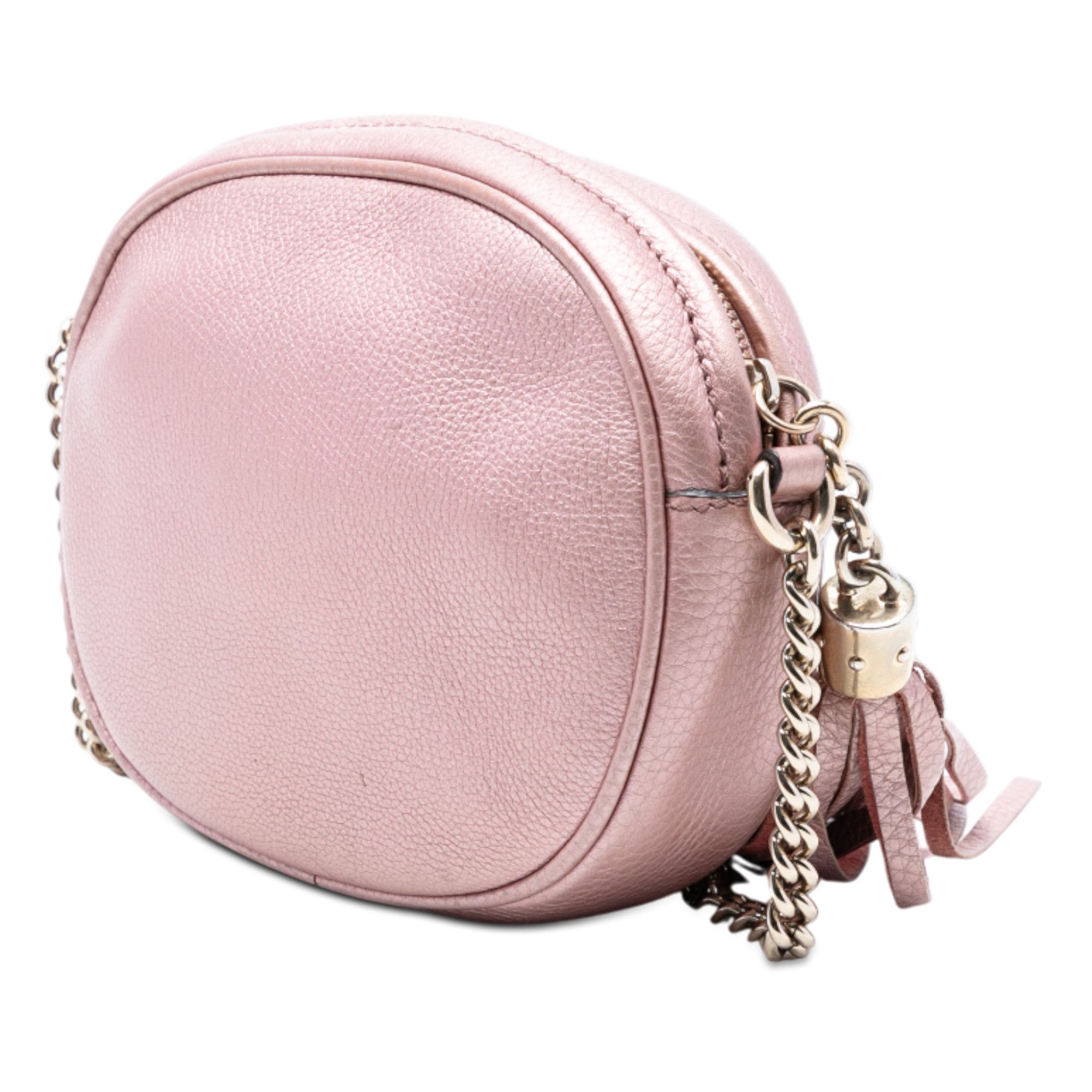 Gucci Gucci Mini Metallic Pebbled Calfskin Soho Chain Crossbody Size ONE SIZE - 2 Thumbnail