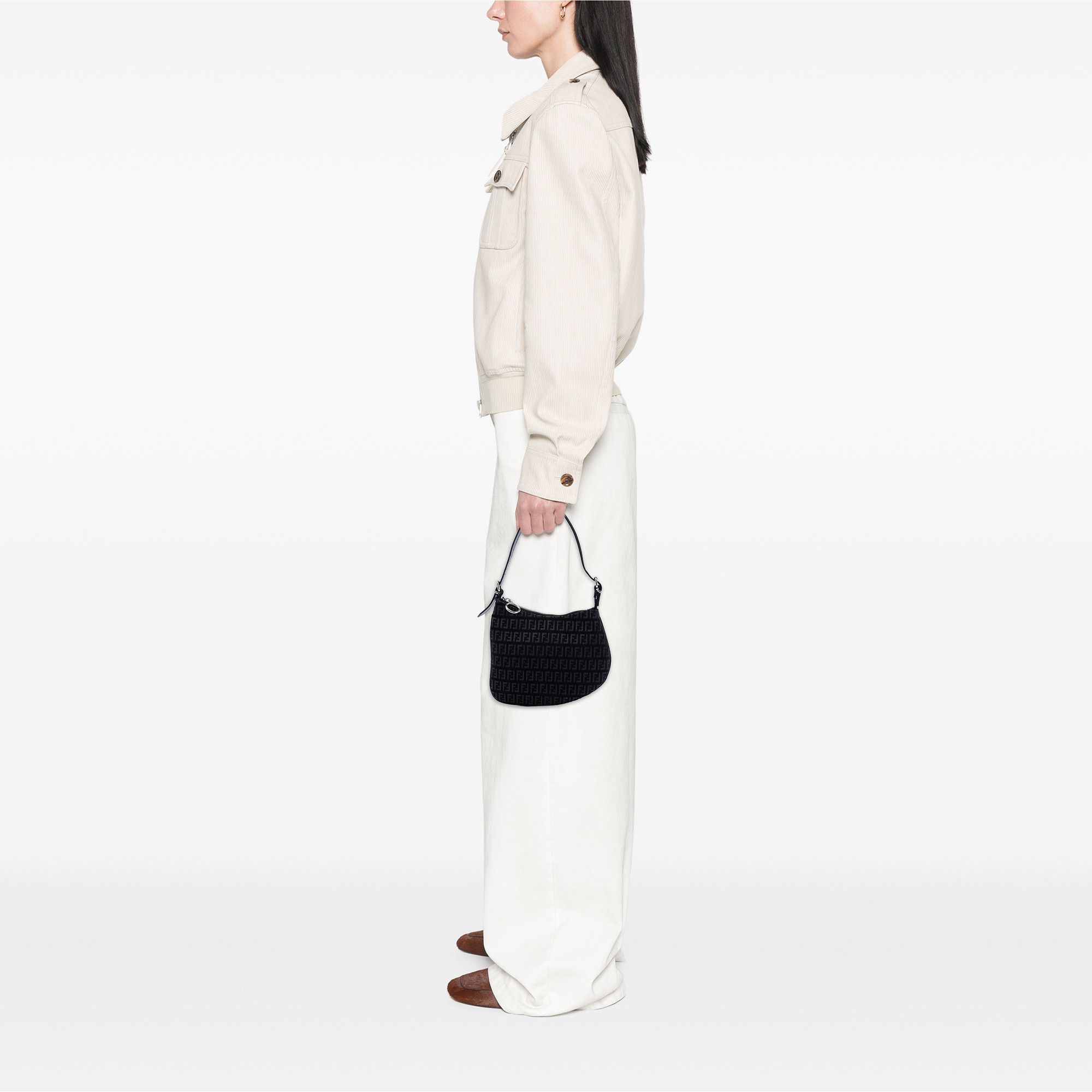 Fendi Fendi Zucchino Canvas Oyster Shoulder Bag Size ONE SIZE - 7 Thumbnail
