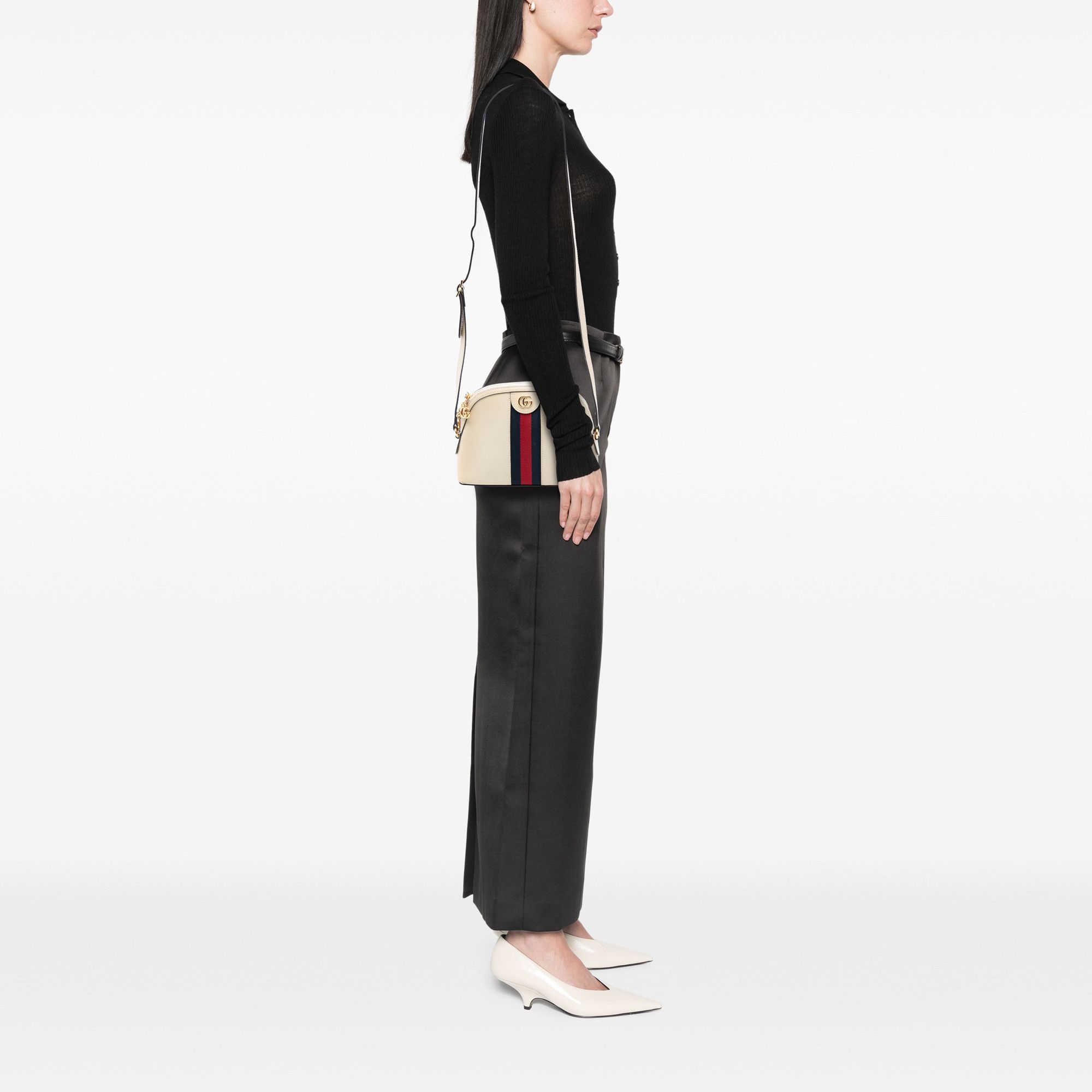 Gucci Gucci Small Calfskin Ophidia Dome Crossbody Size ONE SIZE - 7 Thumbnail