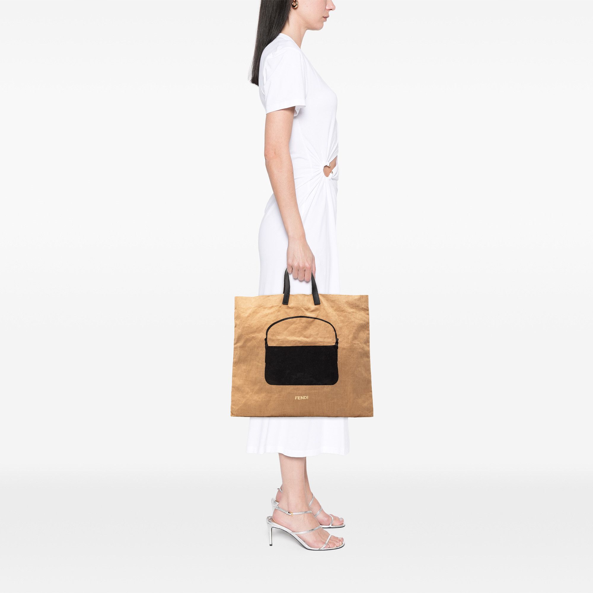 Fendi Fendi Hemp Silhouette Baguette Tote Size ONE SIZE - 7 Thumbnail