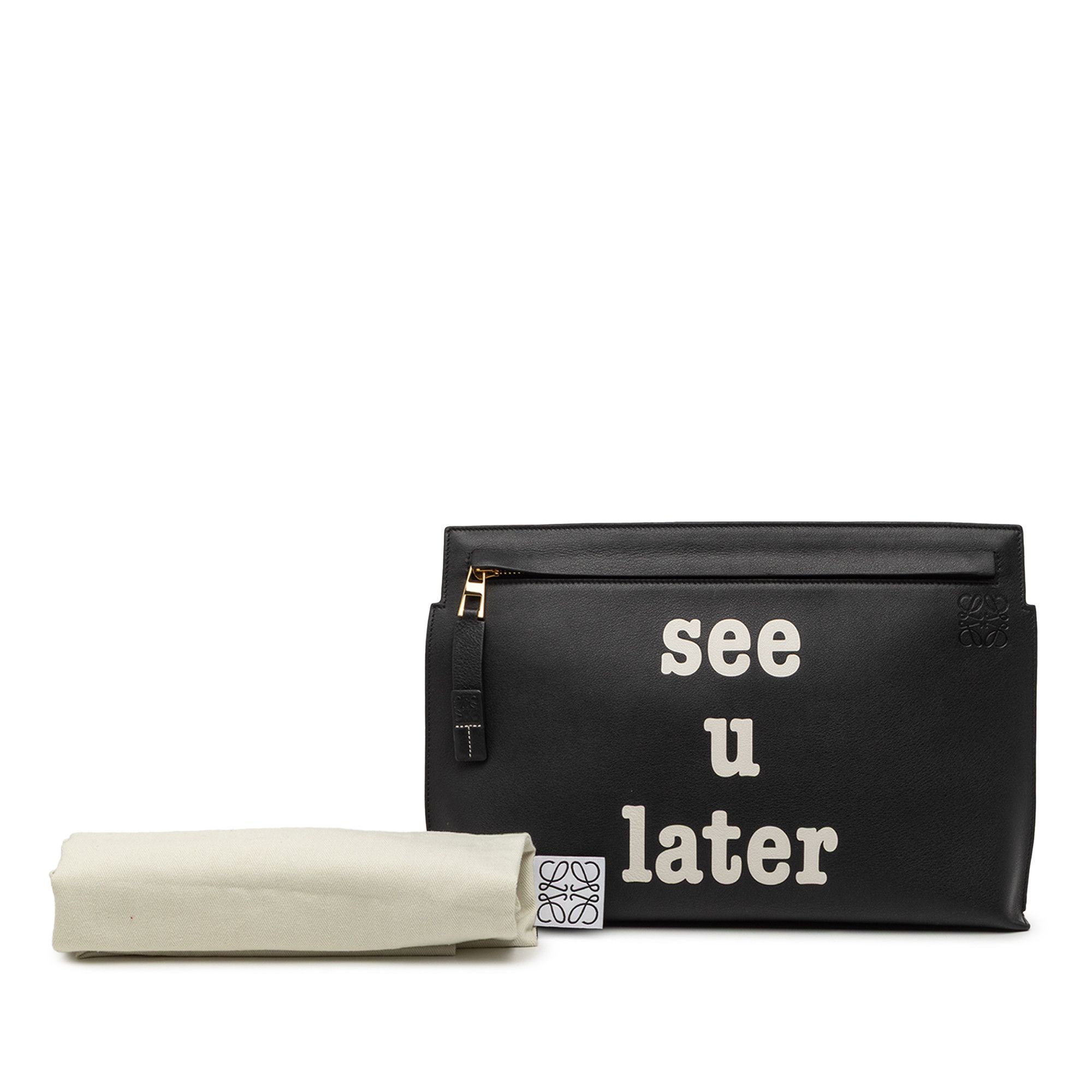 Loewe LOEWE Calfskin Anagram See U Later T Pouch Size ONE SIZE - 8 Thumbnail