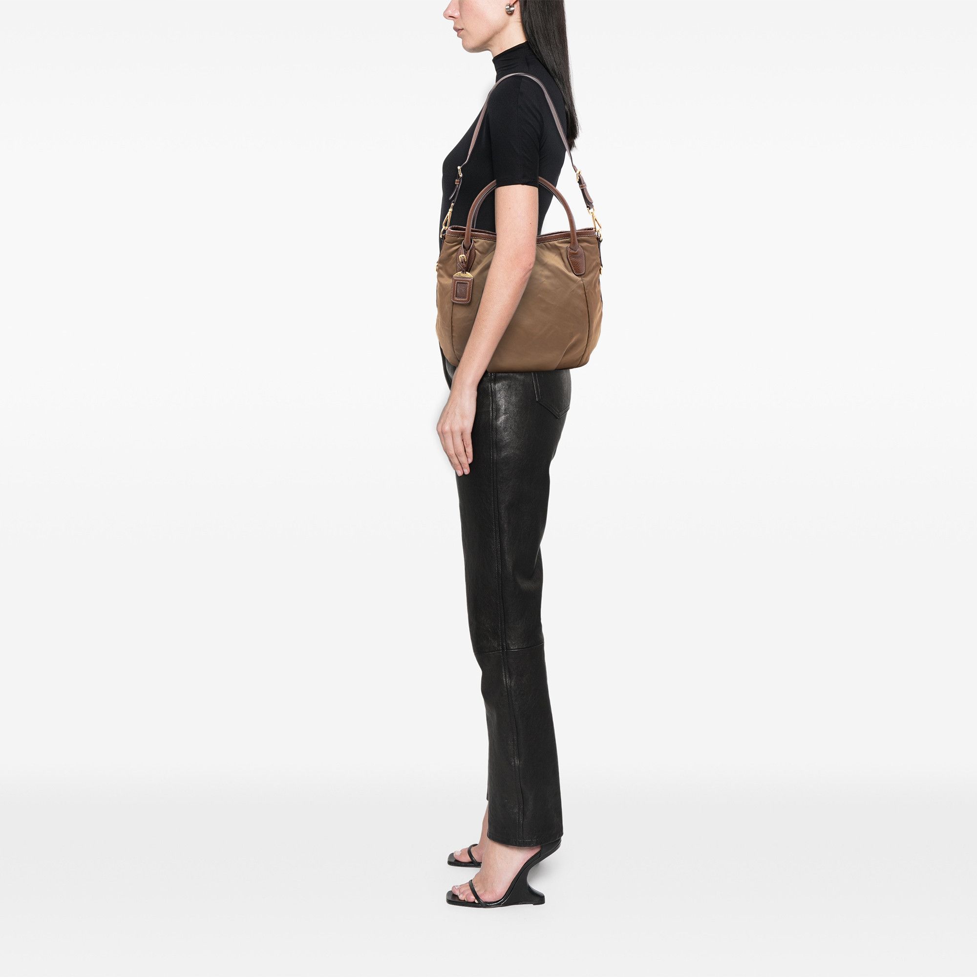 Prada Prada Vitello Daino Trimmed Tessuto Satchel Size ONE SIZE - 6 Thumbnail