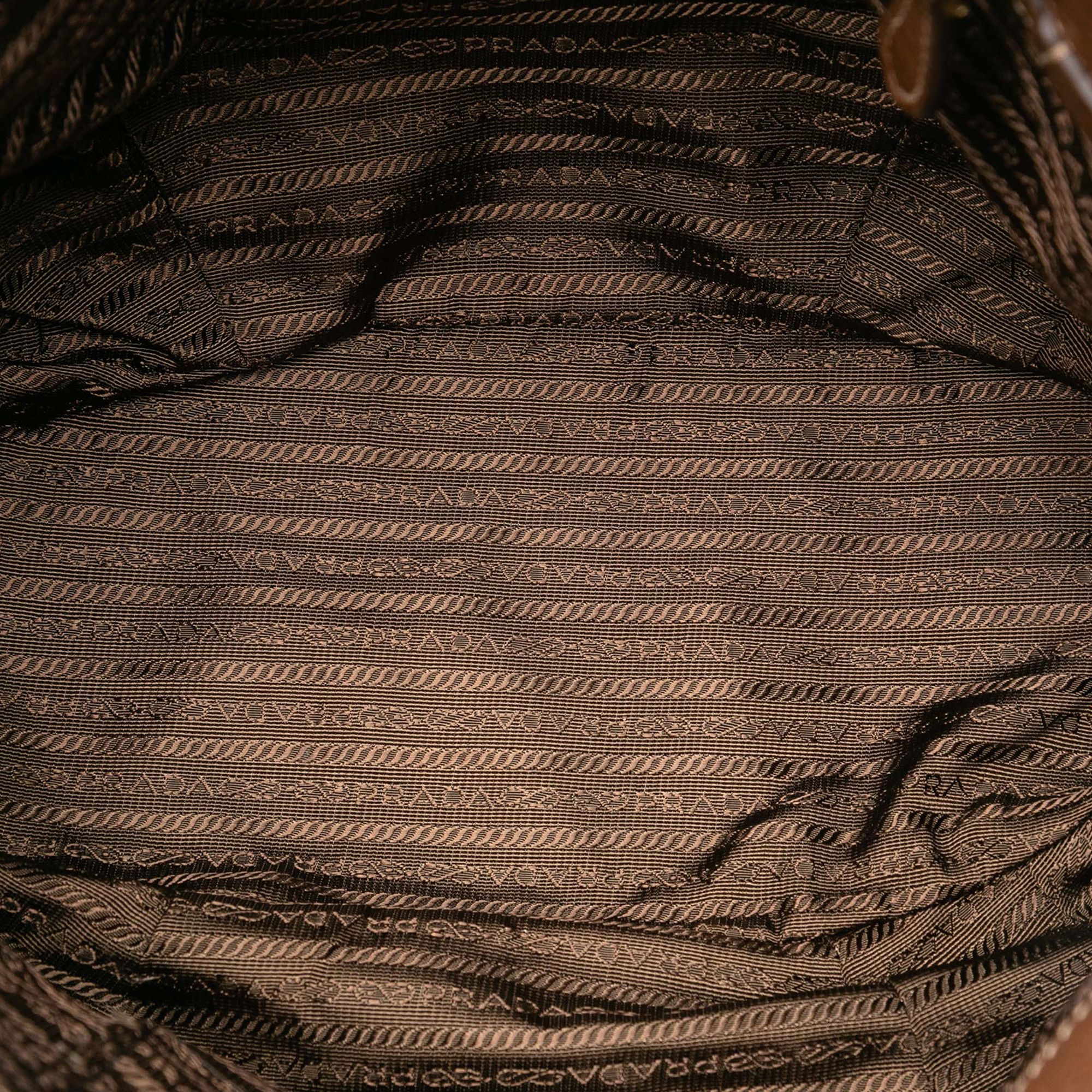 Prada Prada Vitello Daino Trimmed Tessuto Satchel Size ONE SIZE - 4 Thumbnail