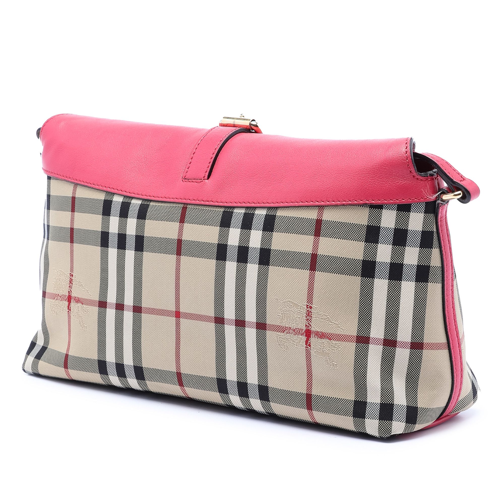 Burberry Burberry Haymarket Check Canvas Leah Crossbody Size ONE SIZE - 2 Thumbnail