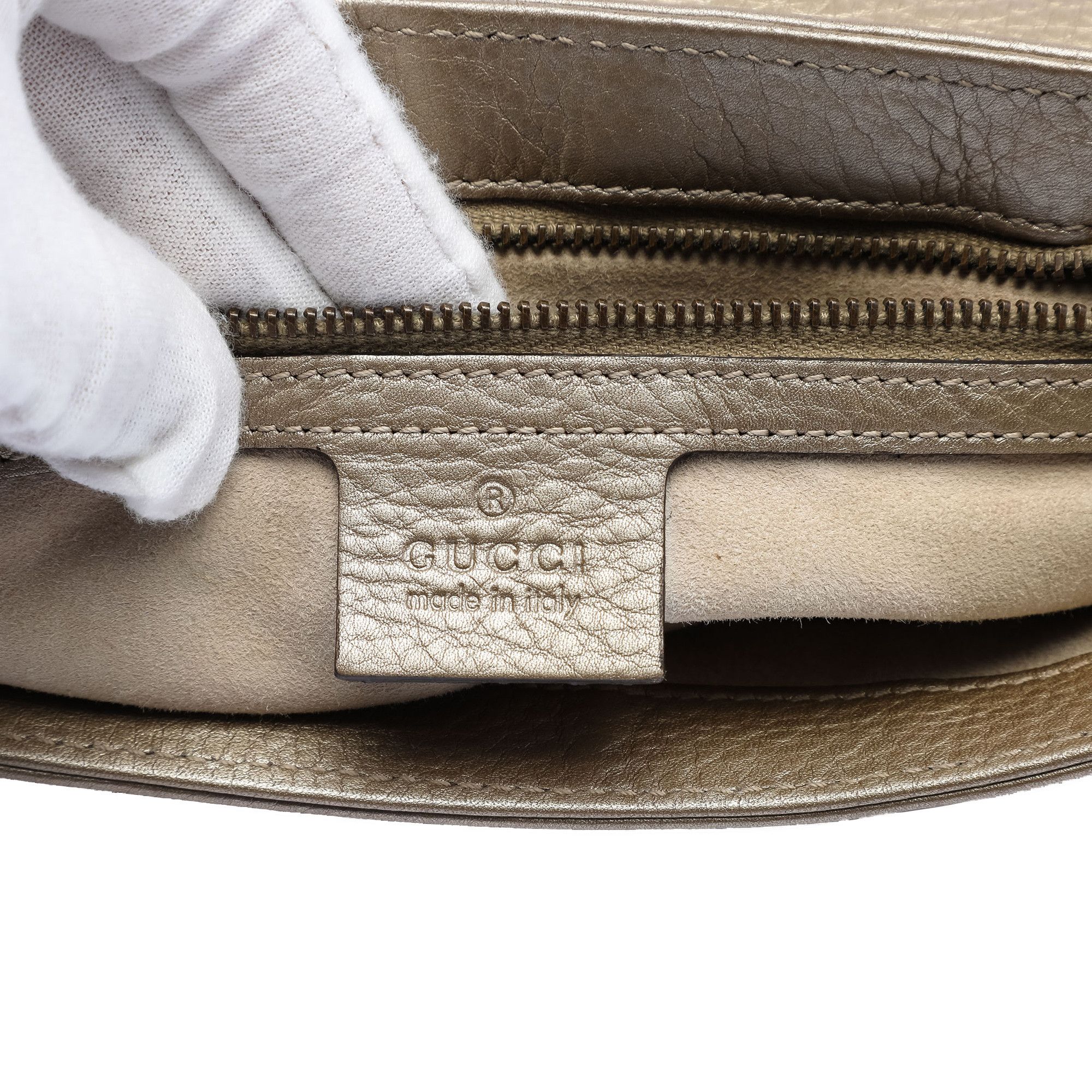 Gucci Gucci Medium Leather 1973 Chain Crossbody Size ONE SIZE - 5 Thumbnail