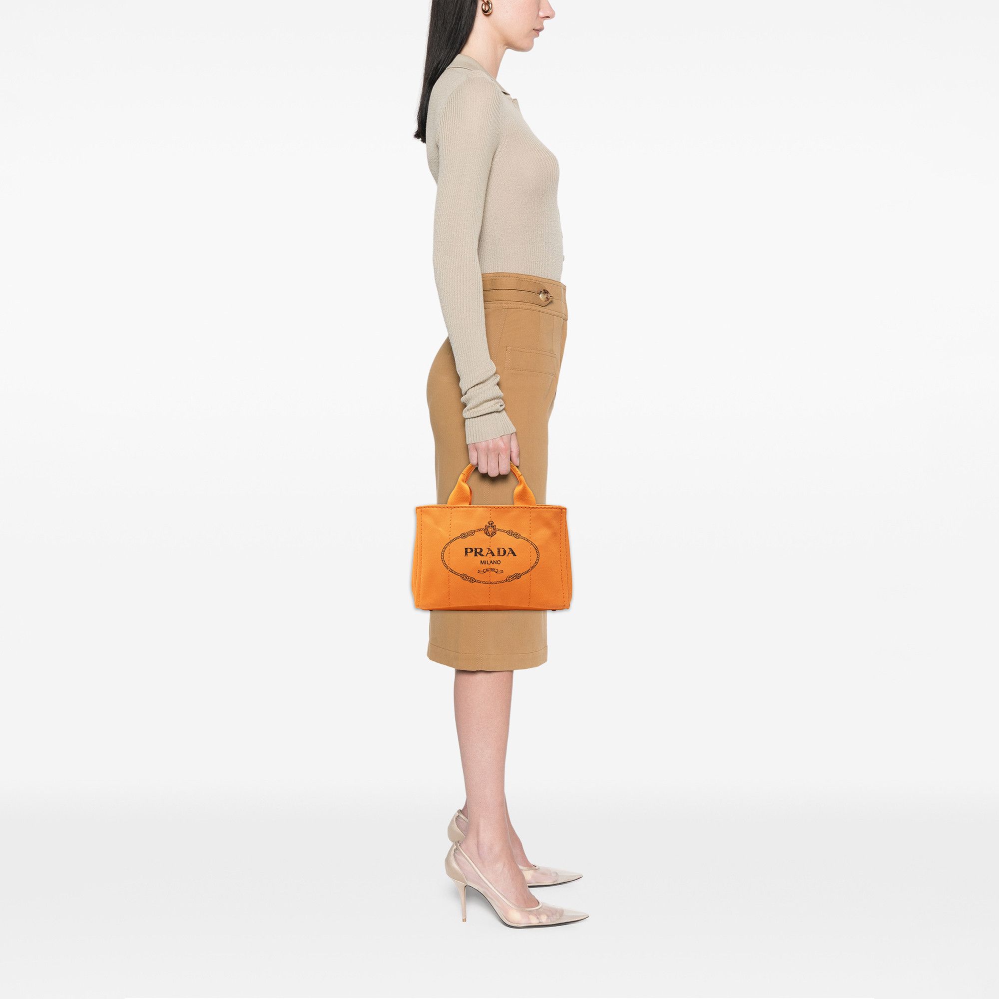 Prada Prada Small Canvas Canapa Logo Satchel Size ONE SIZE - 6 Thumbnail