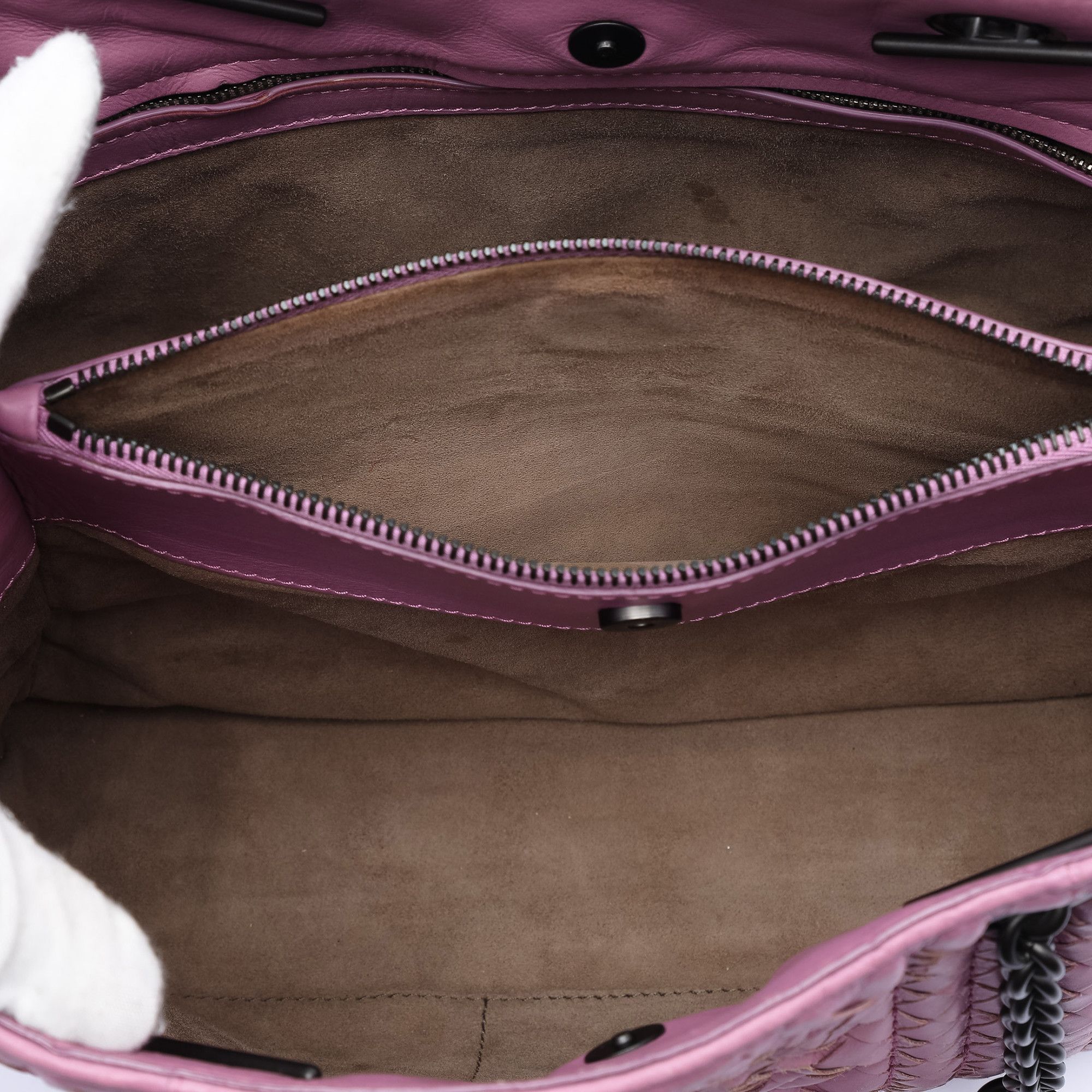 Bottega Veneta Bottega Veneta Medium Nappa Intrecciato Boutis Double Chain Tote Size ONE SIZE - 4 Thumbnail