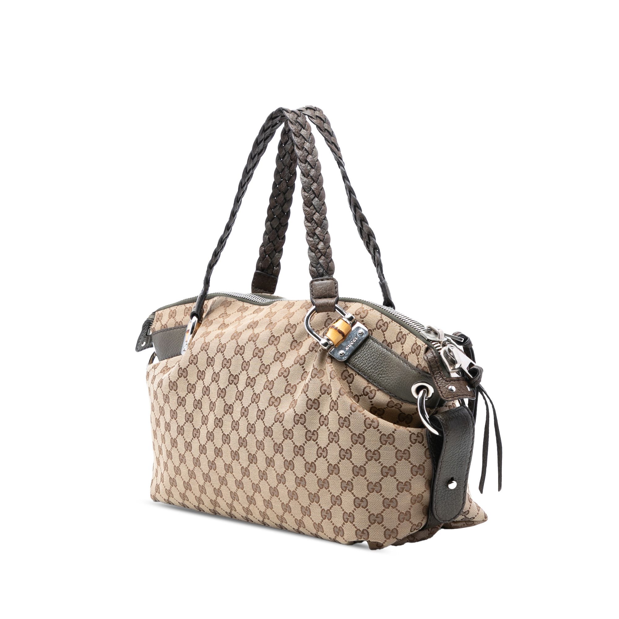 Gucci Gucci Medium GG Canvas Bamboo Bar Tote Size ONE SIZE - 2 Thumbnail